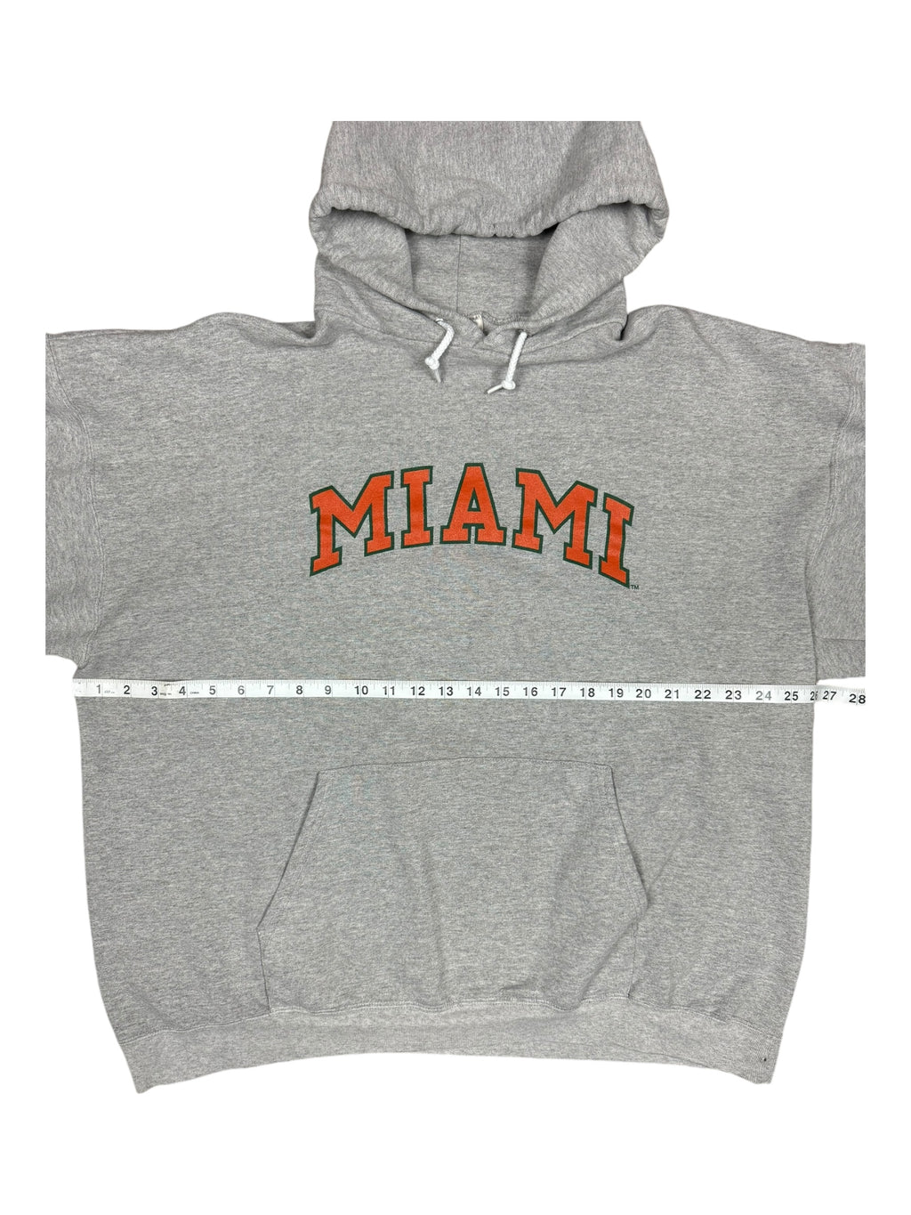 University of Miami Vintage Hanes Hoodie Men XXL Logo Sweatshirt