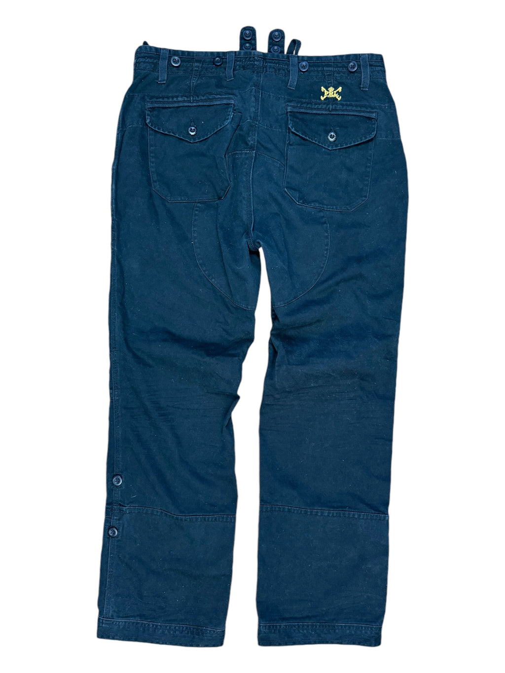 Polo Ralph Lauren 90s Black Cargo Pant Royal Crest Size 32 x 30