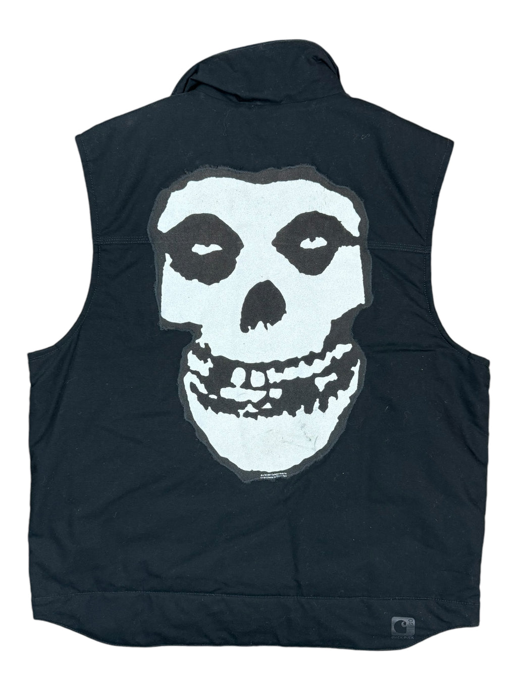 Carhartt 00s Black Quick Duck Vest 2001 Misfits Shirt Patch Size L