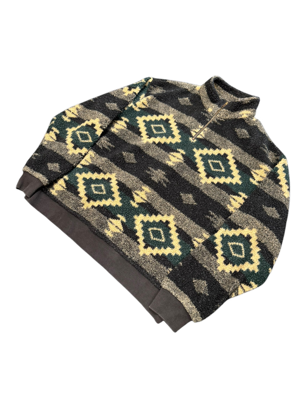 Polo Ralph Lauren 90s Aztec Fleece Quarter-Zip Sweatshirt Size XXL