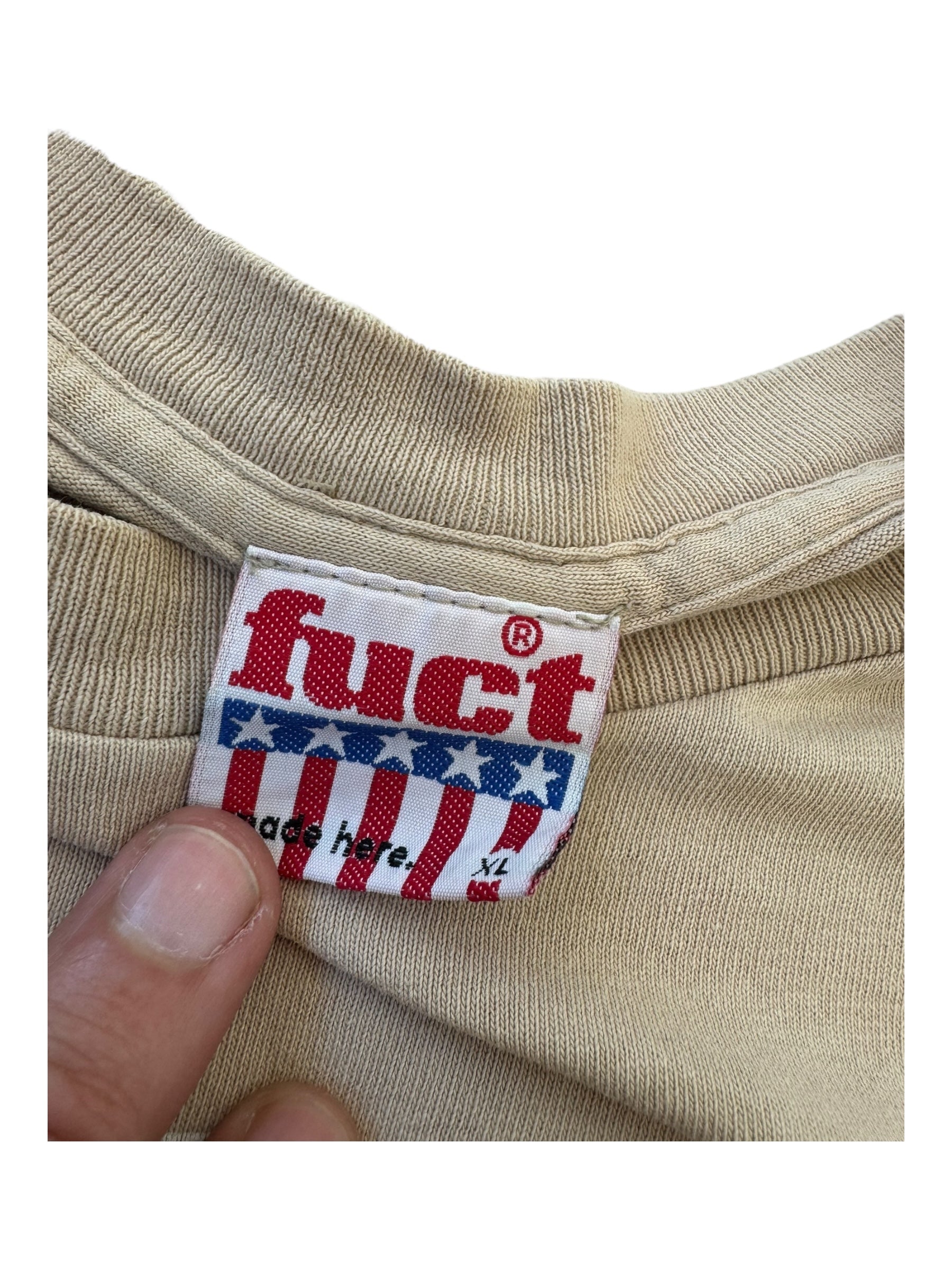 Fuct 90s Tan Acid Rolling Stones Rip Size XL