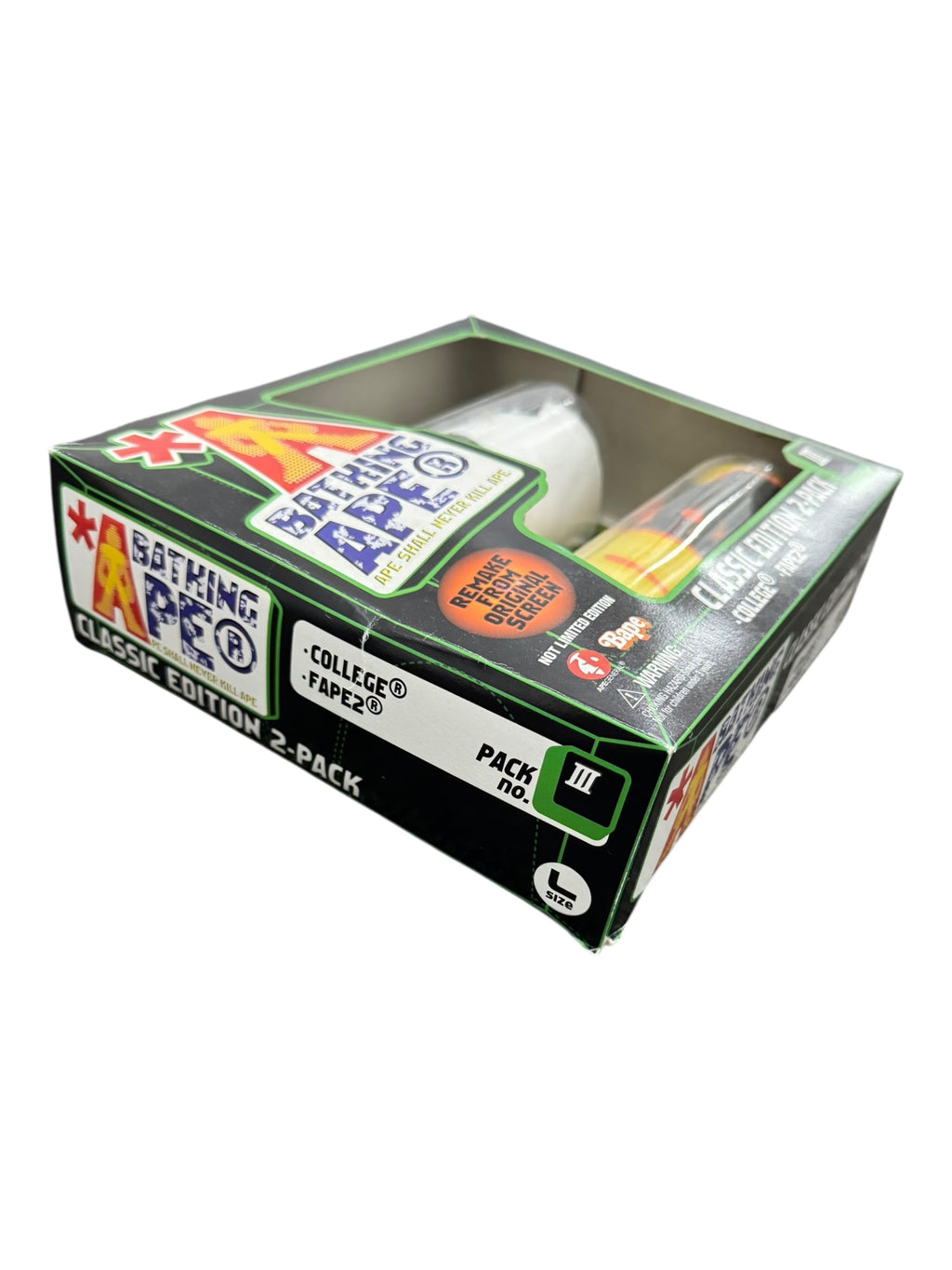 A Bathing Ape 90s Classic Edition 2-Pack T-Shirt Box III Size Large Deadstock