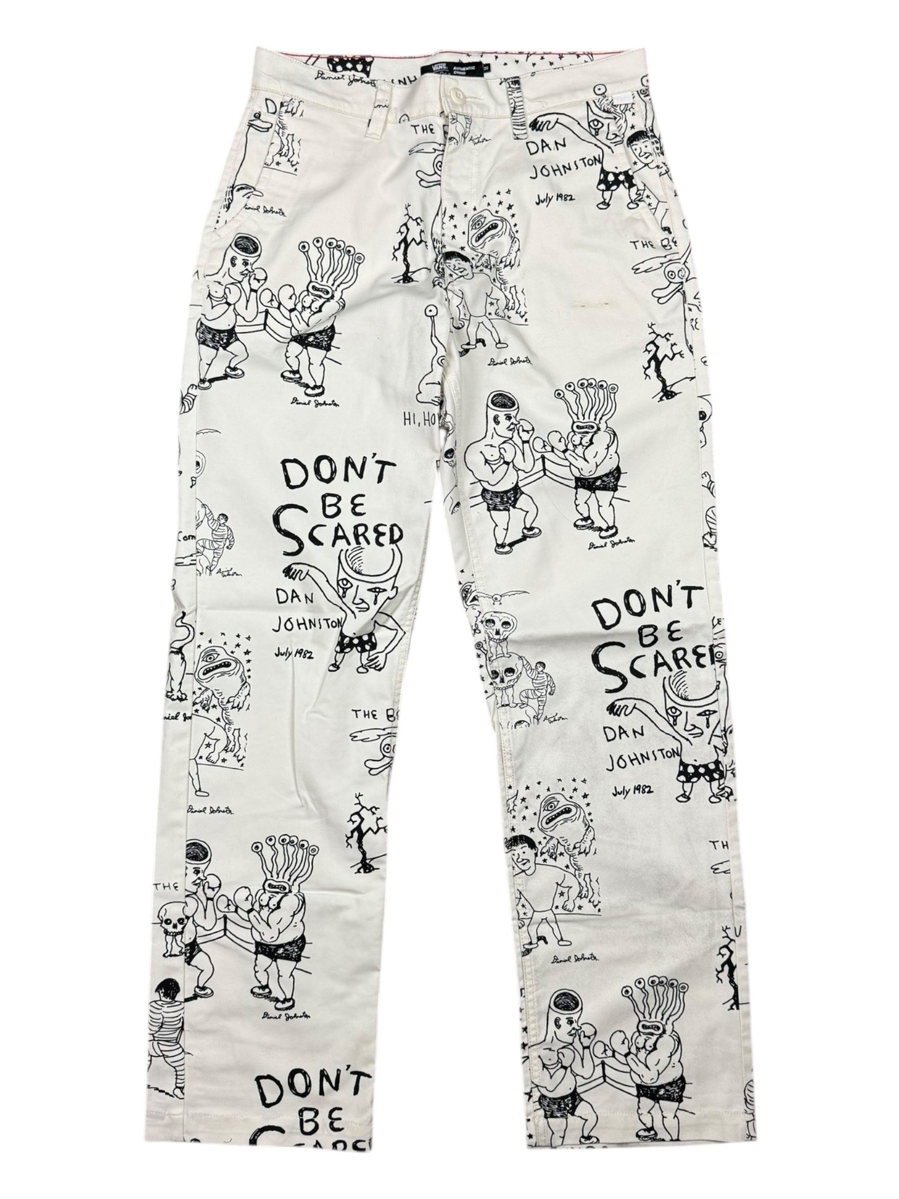 Vans Daniel Johnston White AOP Pants Size 30