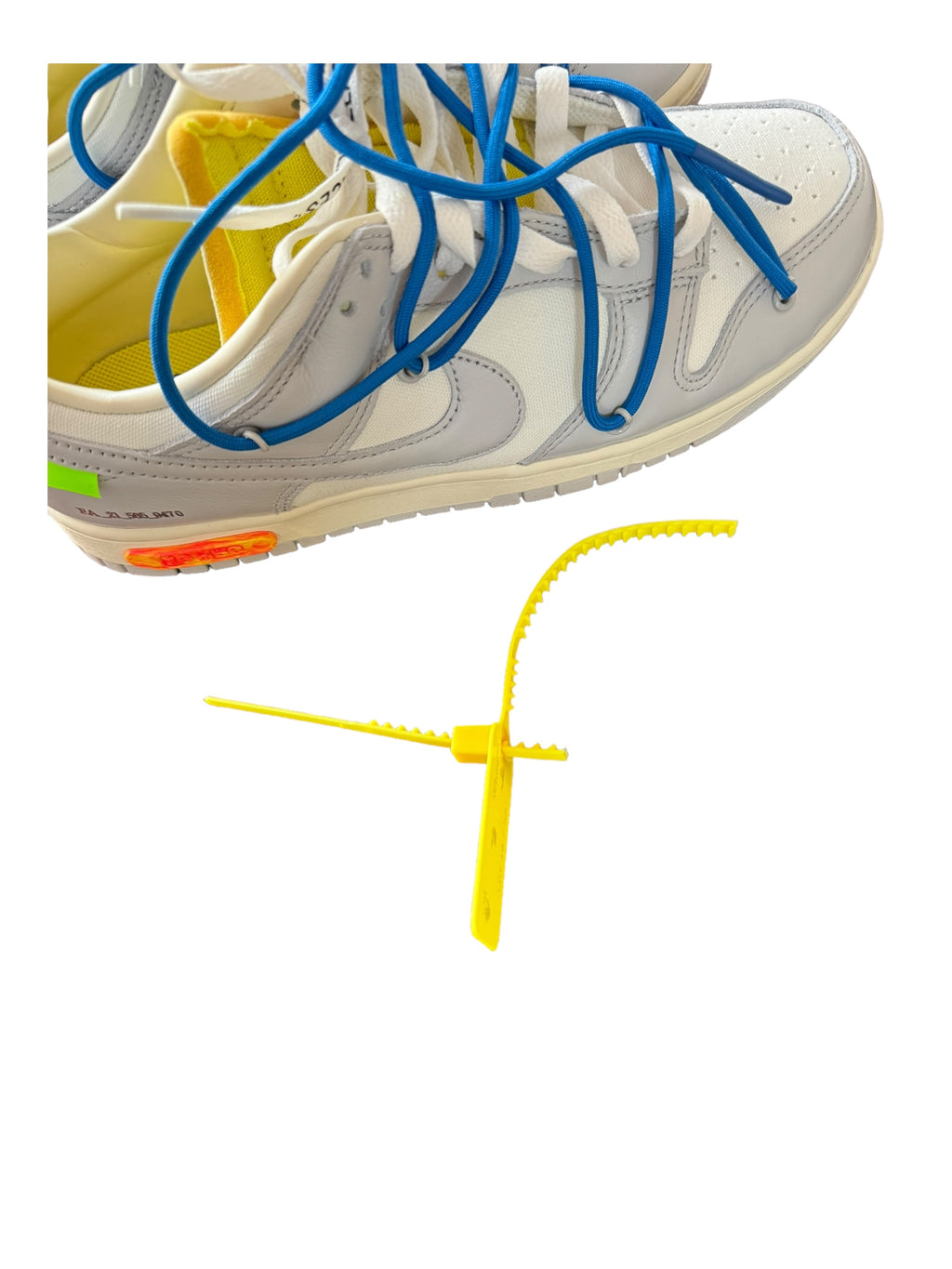 Nike Off-White x Dunk Low Lot 10 of 50 Mens US Size 9.5 Brand New Broken Zip Tie