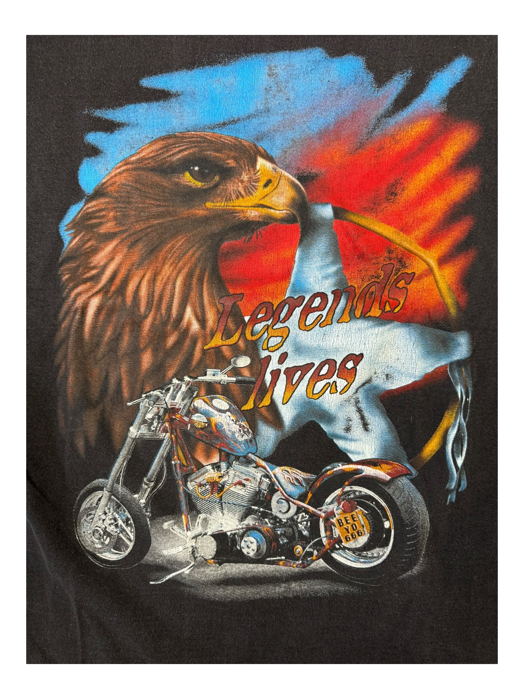 Harley Davidson 90s Legend Lives Eagle T-Shirt Size XL