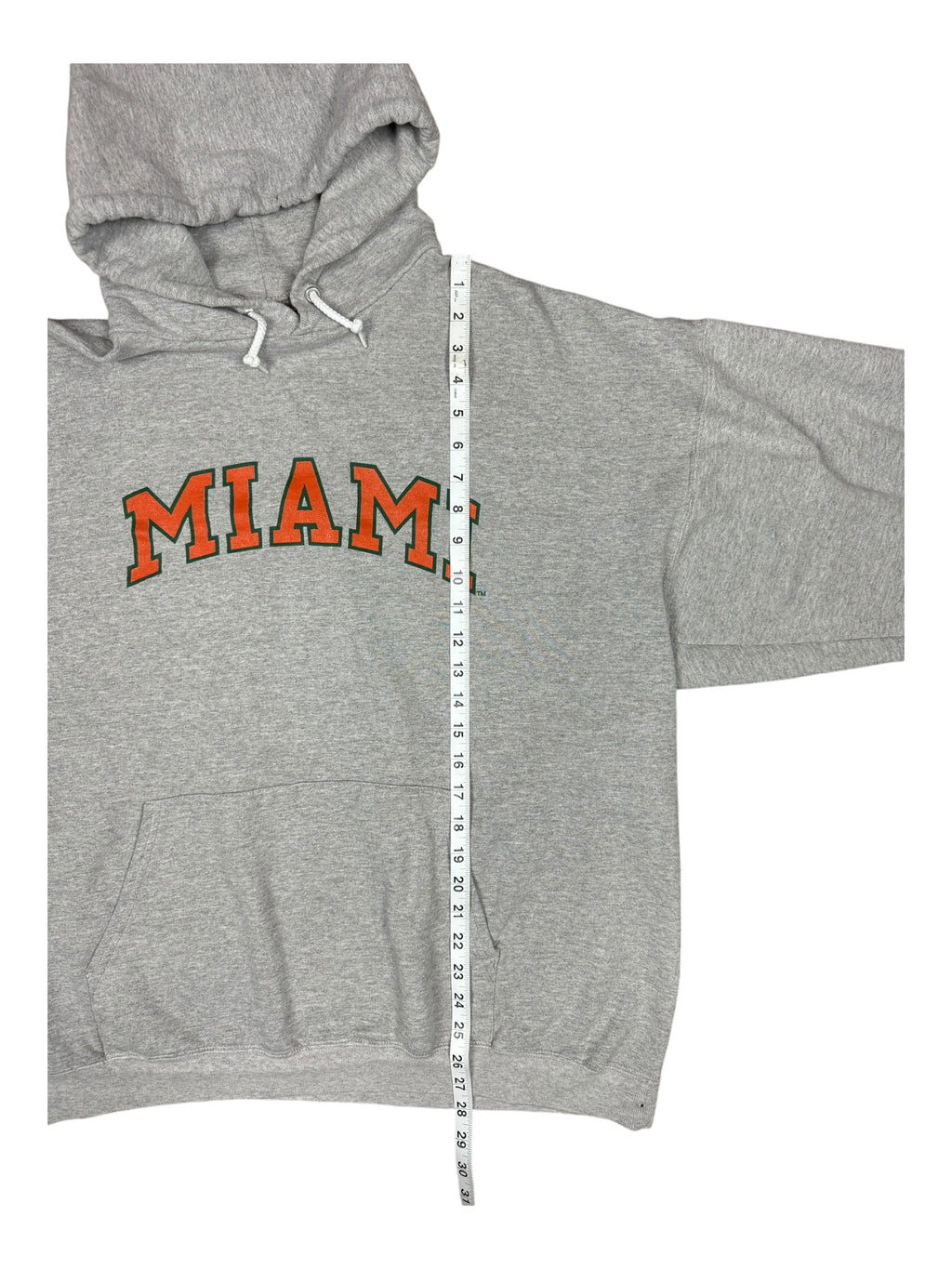University of Miami Vintage Hanes Hoodie Men XXL Logo Sweatshirt