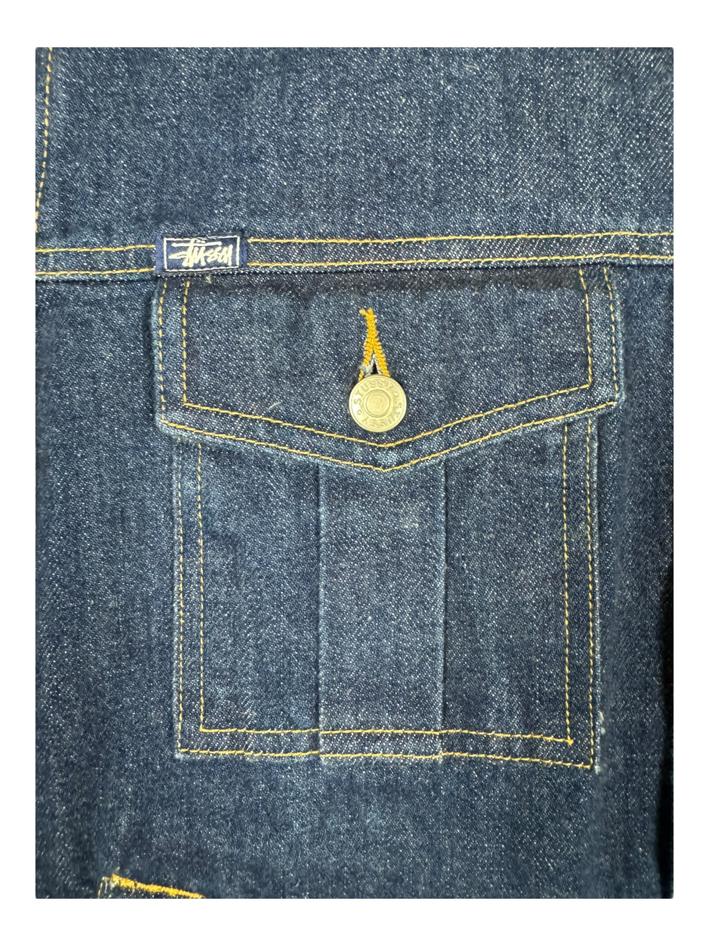 Stussy 90s Selvedge Denim Jacket Deadstock Size Large