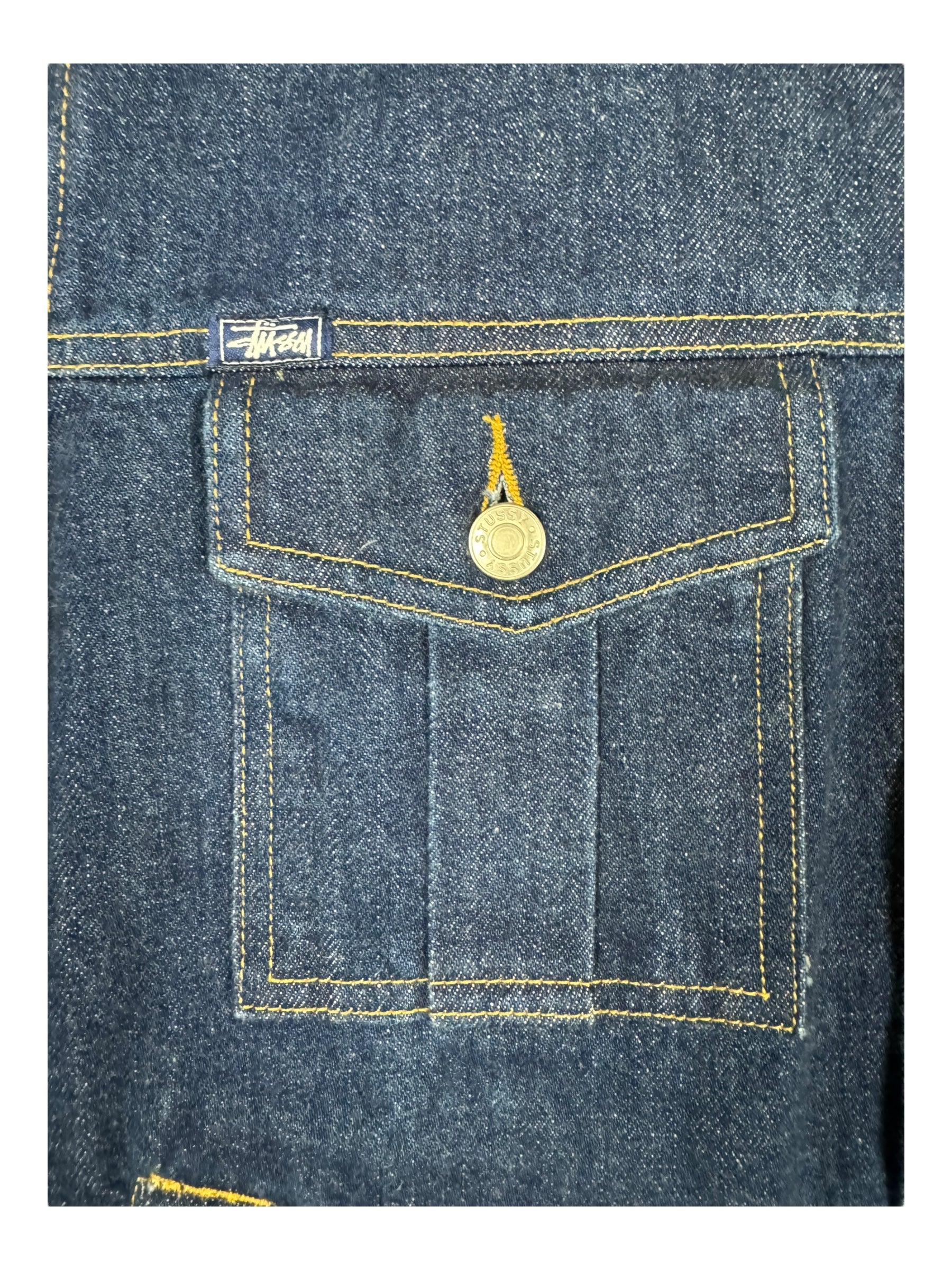 Stussy 90s Selvedge Denim Jacket Deadstock Size Large