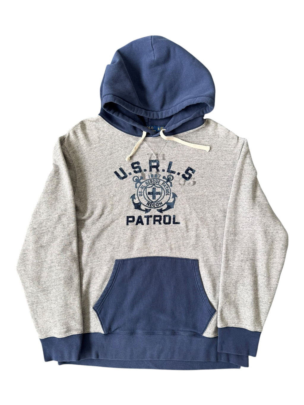 Polo Ralph Lauren Men's US-RL Rescue Patrol Hoodie XL Blue Gray