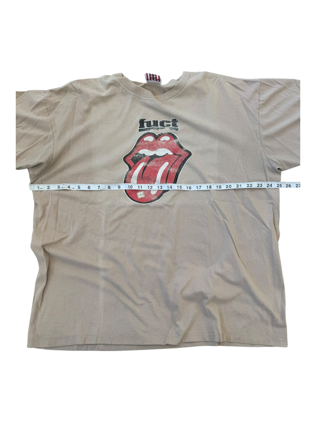 Fuct 90s Tan Acid Rolling Stones Rip Size XL