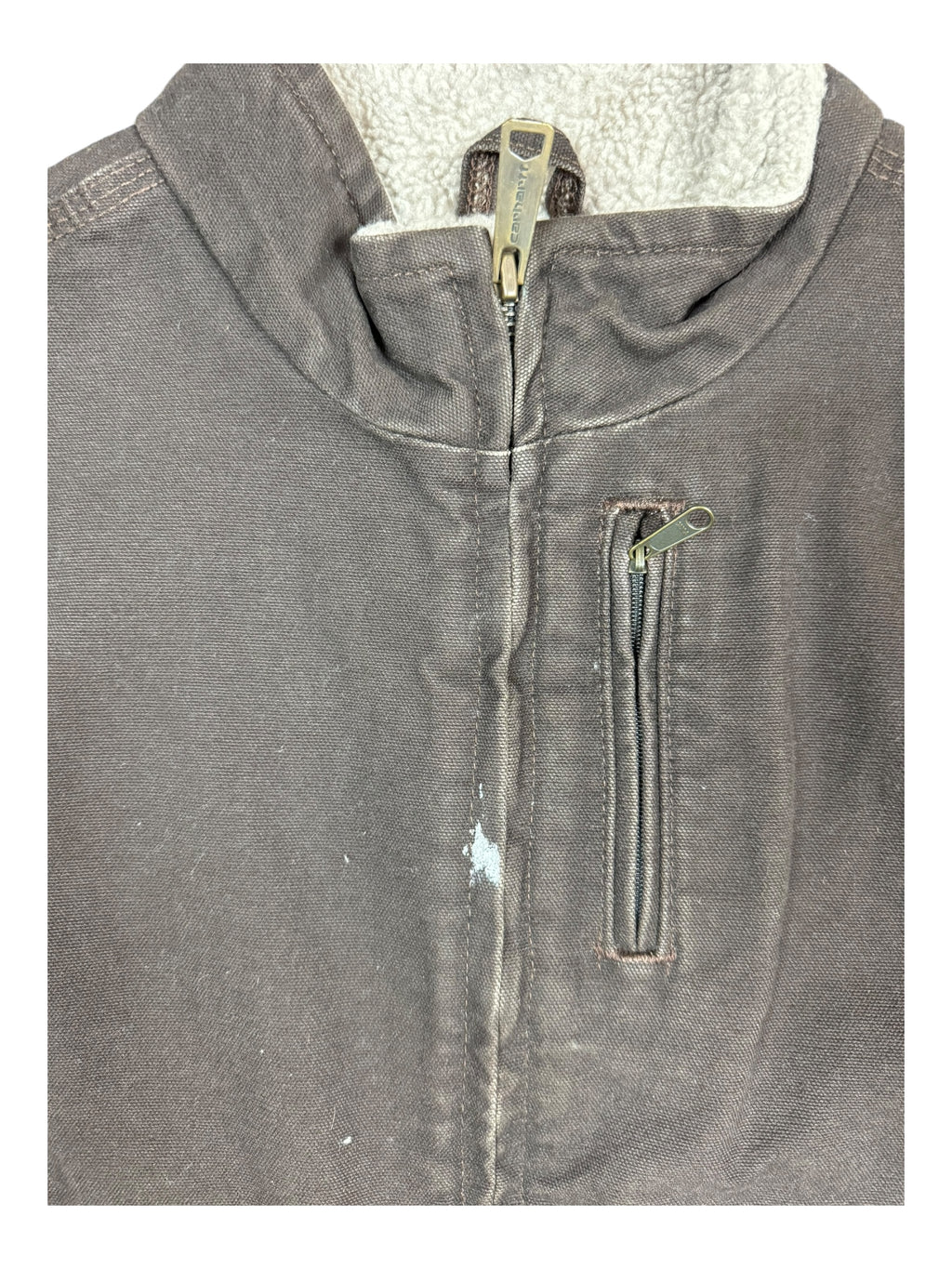 Carhartt 90s Womens Brown Sherpa Lined Vest Size Small