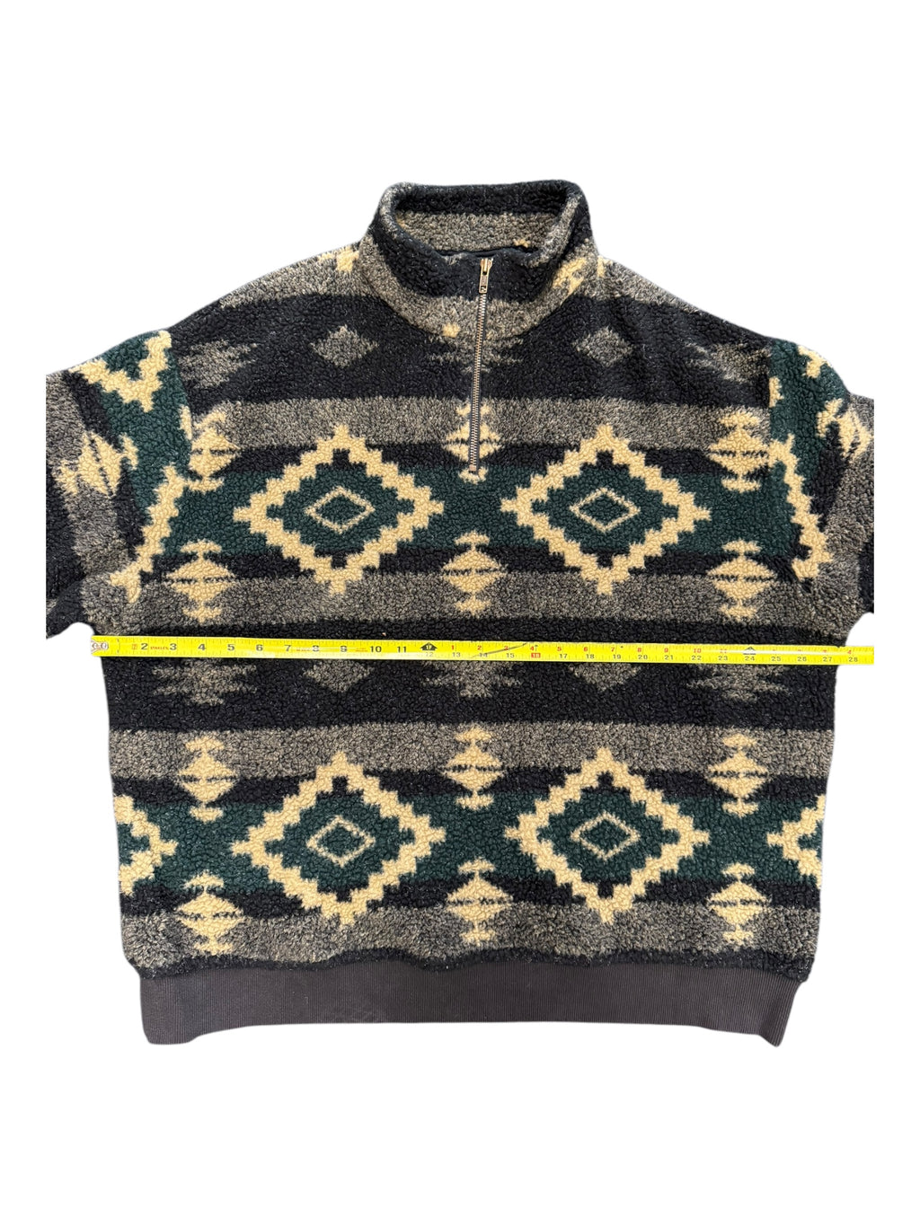 Polo Ralph Lauren 90s Aztec Fleece Quarter-Zip Sweatshirt Size XXL