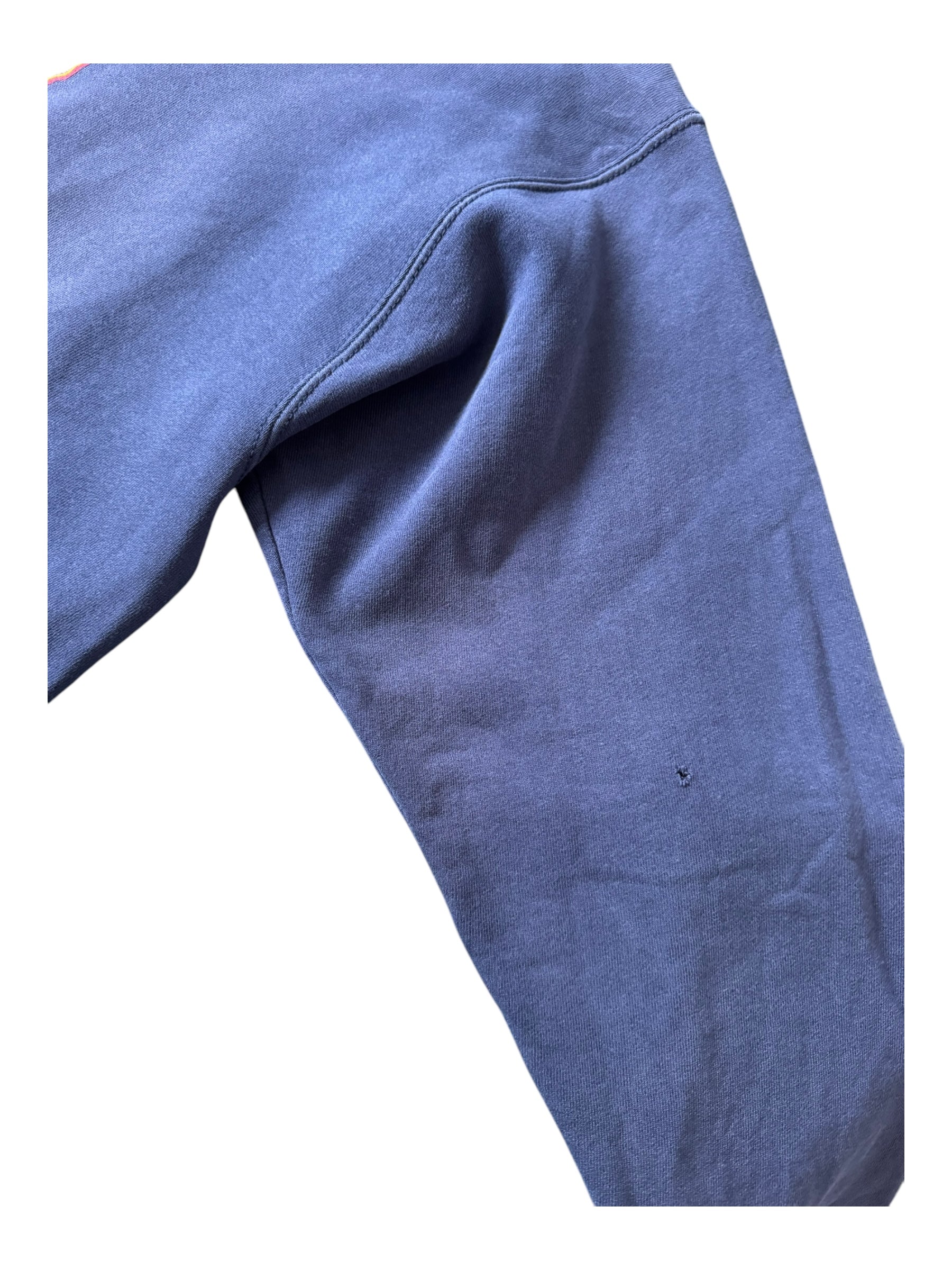 Obey 90s Navy Giant Flaming Head Logo Crewneck Size Large