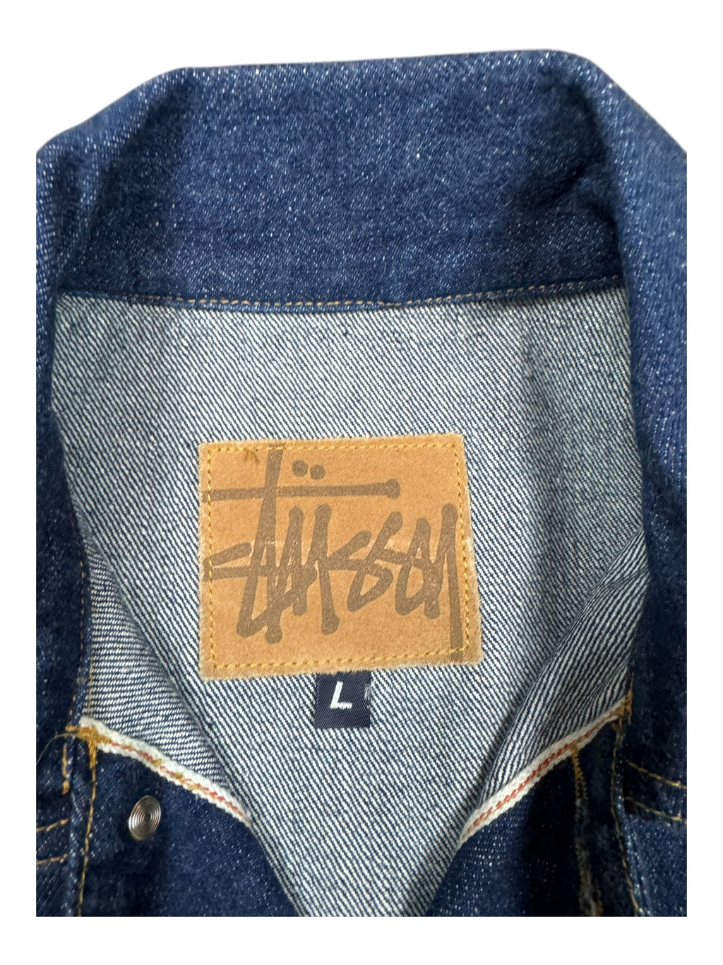 Stussy 90s Selvedge Denim Jacket Deadstock Size Large