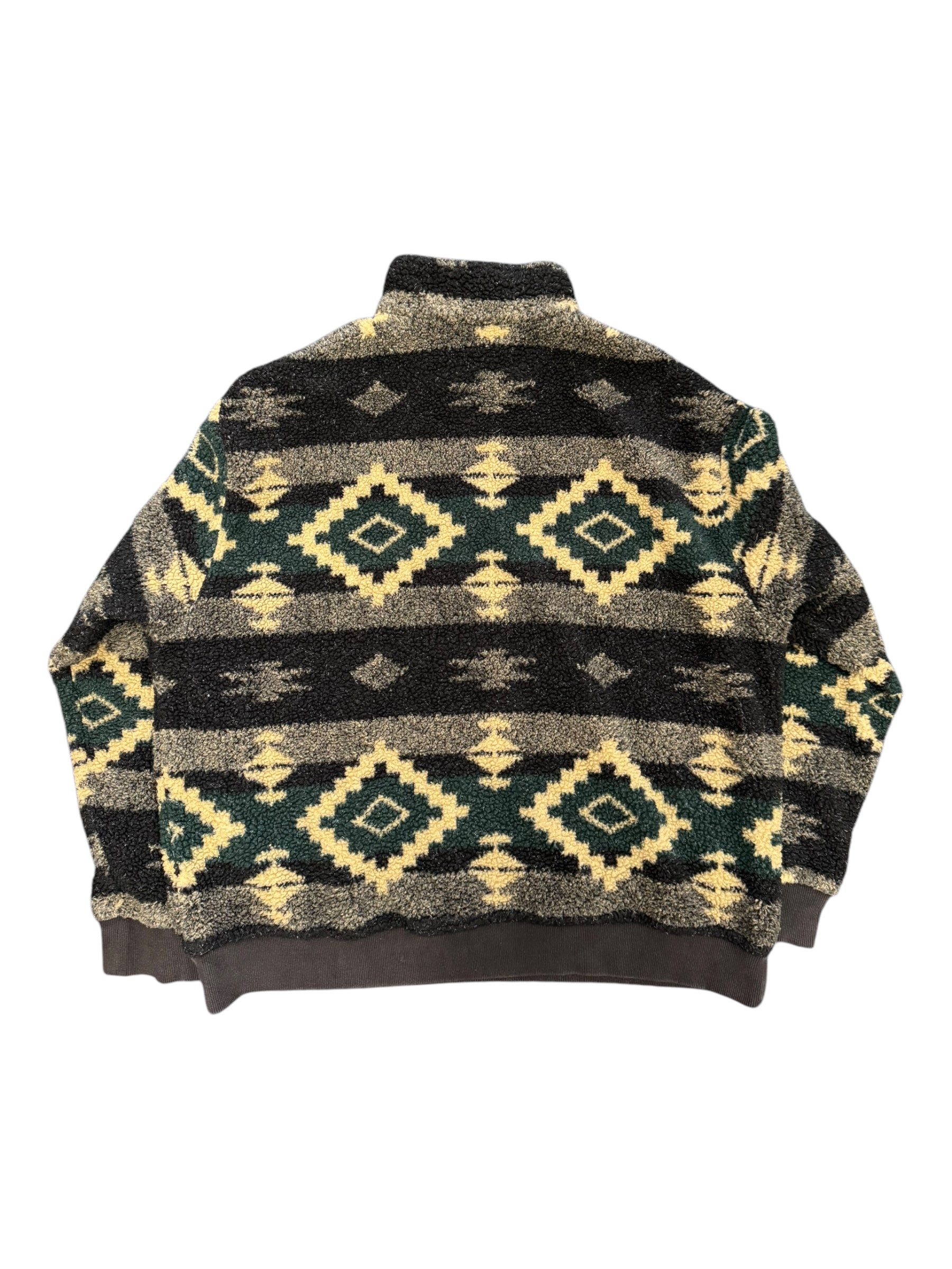 Polo Ralph Lauren 90s Aztec Fleece Quarter-Zip Sweatshirt Size XXL