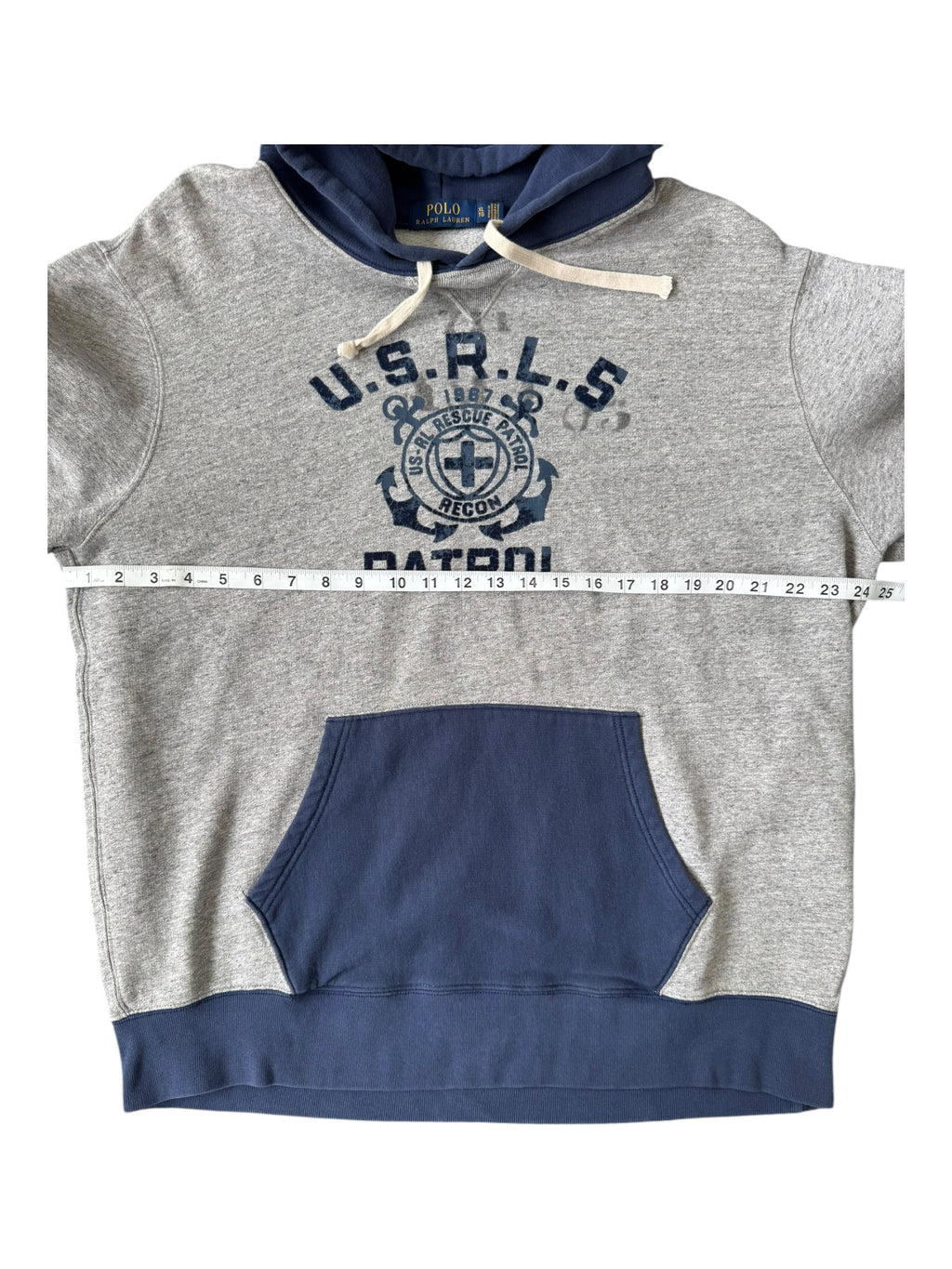 Polo Ralph Lauren Men's US-RL Rescue Patrol Hoodie XL Blue Gray