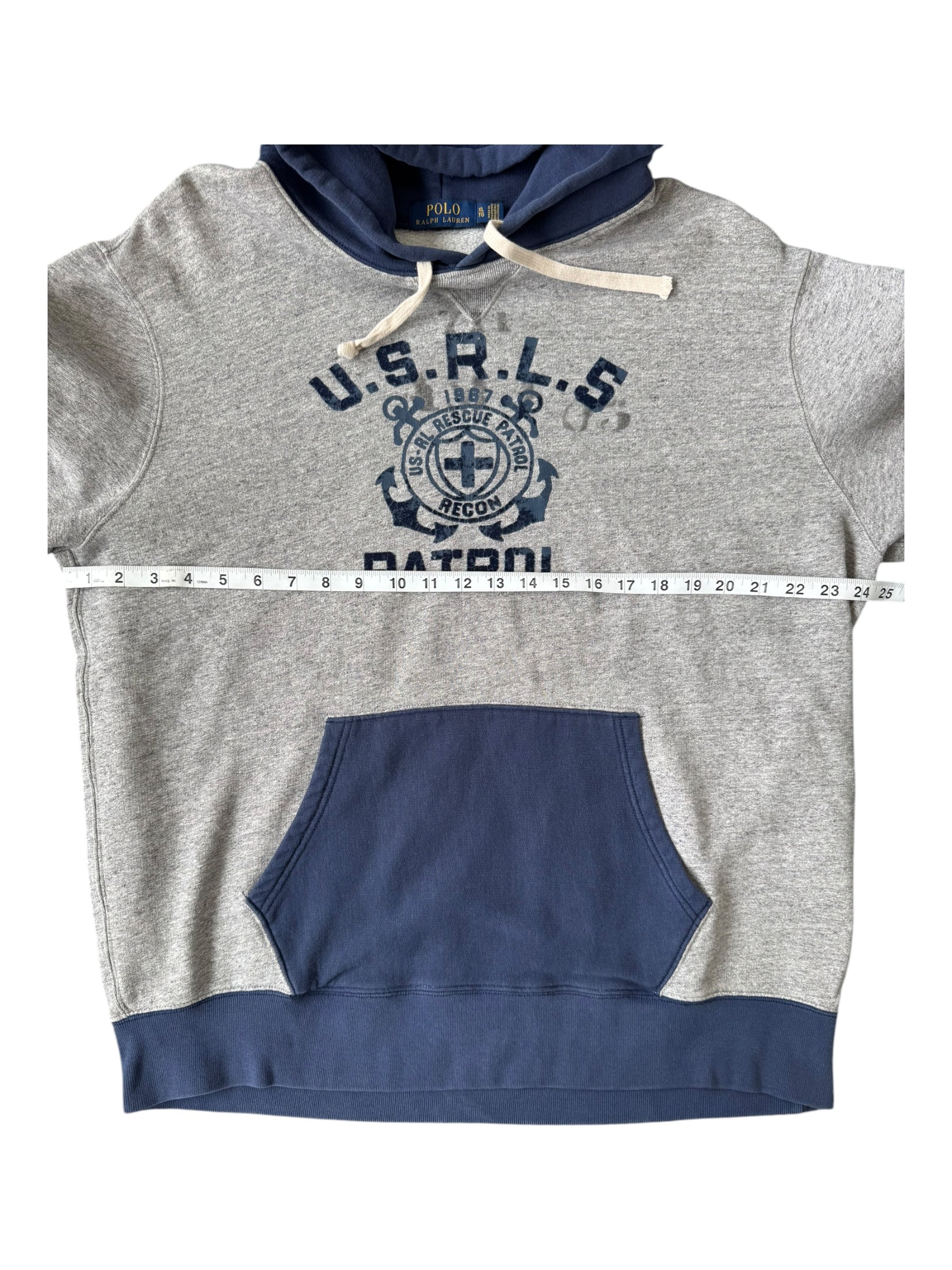 Polo Ralph Lauren Men's US-RL Rescue Patrol Hoodie XL Blue Gray