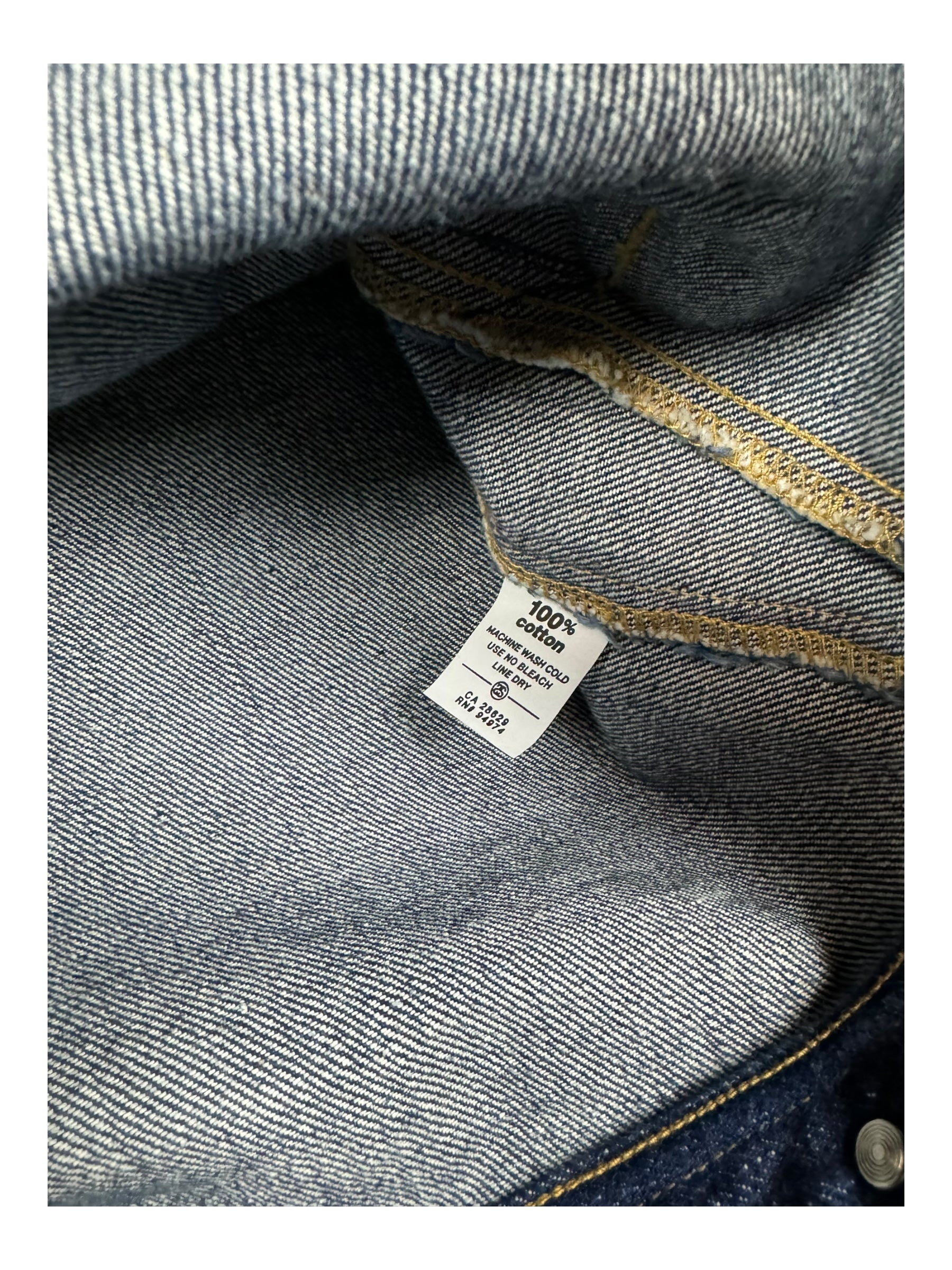 Stussy 90s Selvedge Denim Jacket Deadstock Size Large