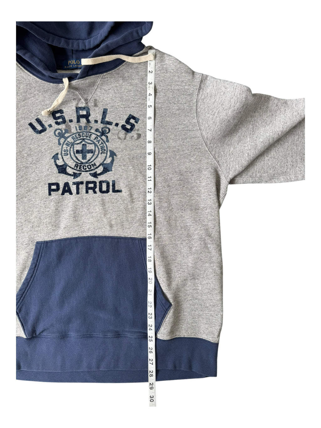 Polo Ralph Lauren Men's US-RL Rescue Patrol Hoodie XL Blue Gray