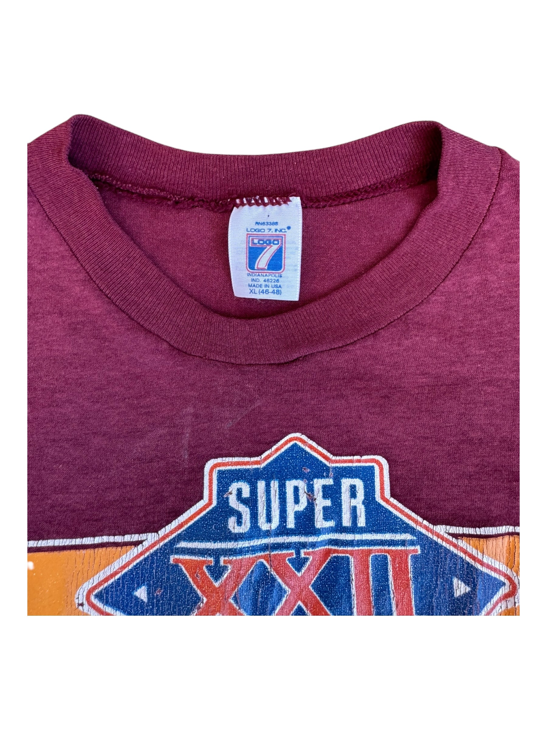 Washington Redskins Superbowl 1987 Size XL