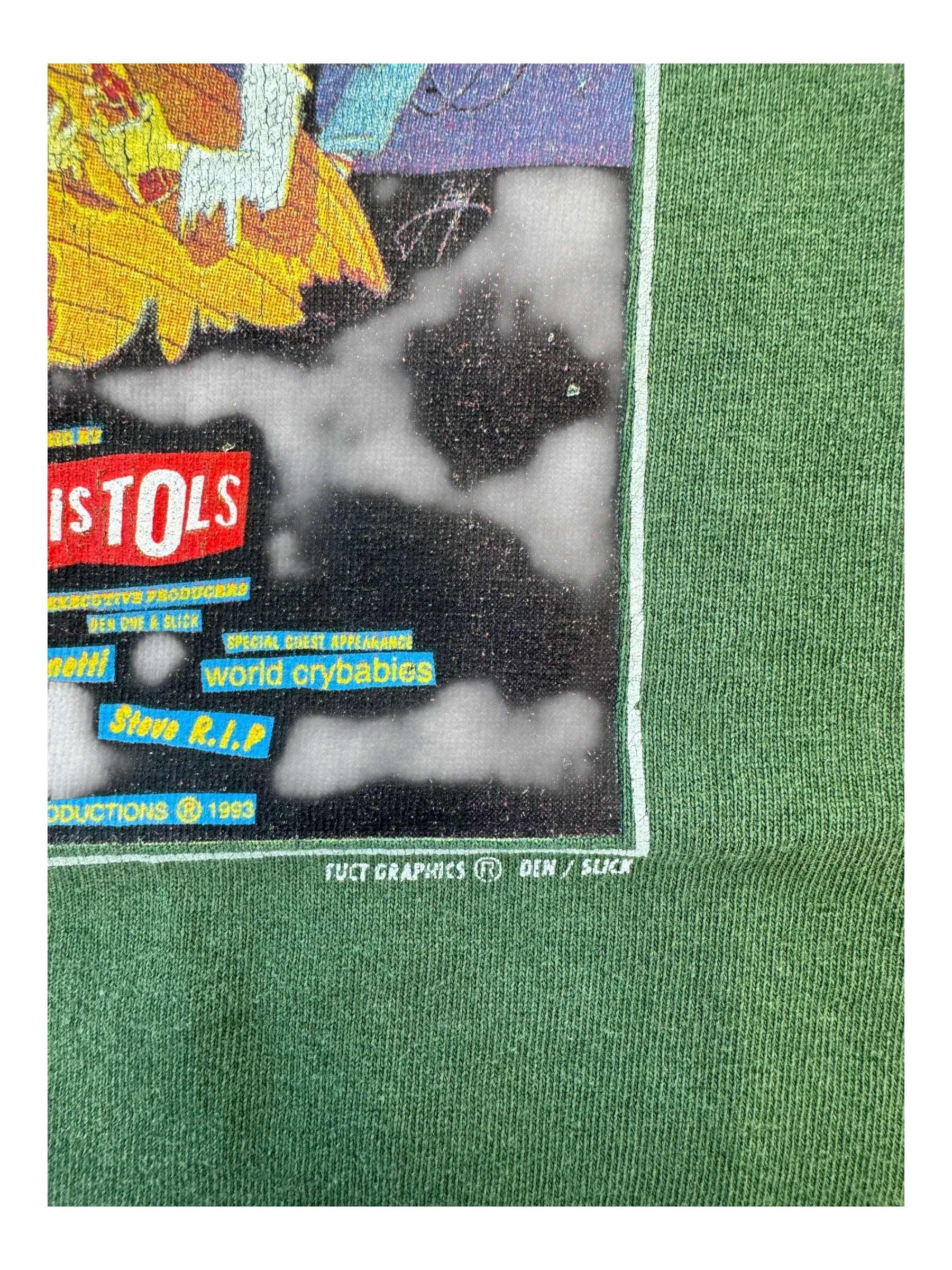 Fuct 90s Green Sex Pistols The Great Clothing Swindle Size XL
