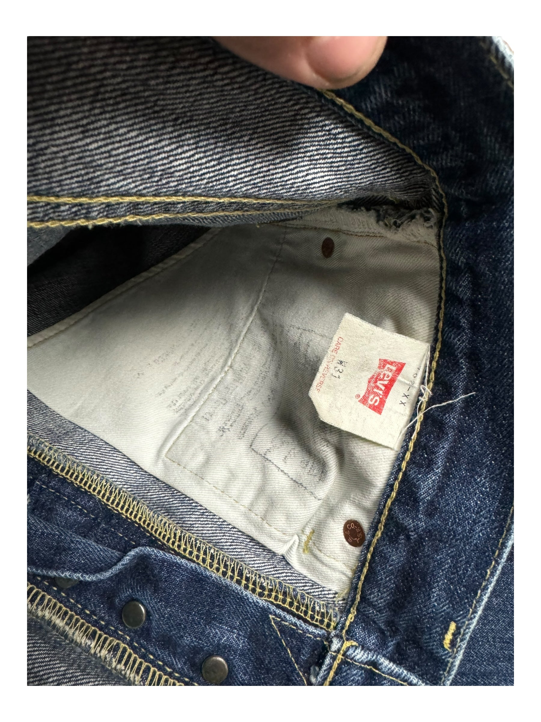 Levis 90s 702 XX Big E Selvedge Denim Jeans W31 Japan Blue 140th Rare