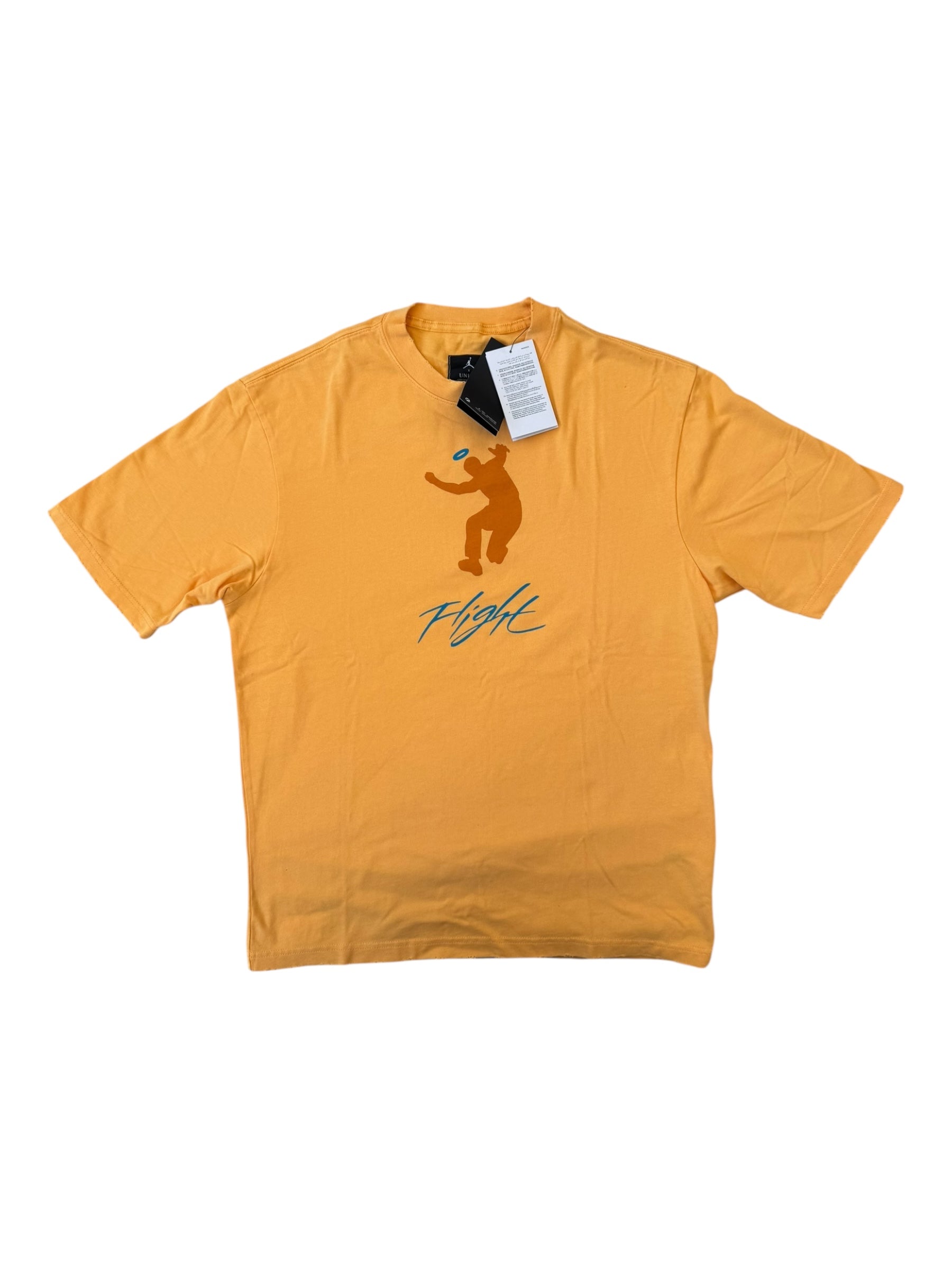 Union x Jordan Frontman Flight Yellow T-Shirt Size Medium New w/ Tags
