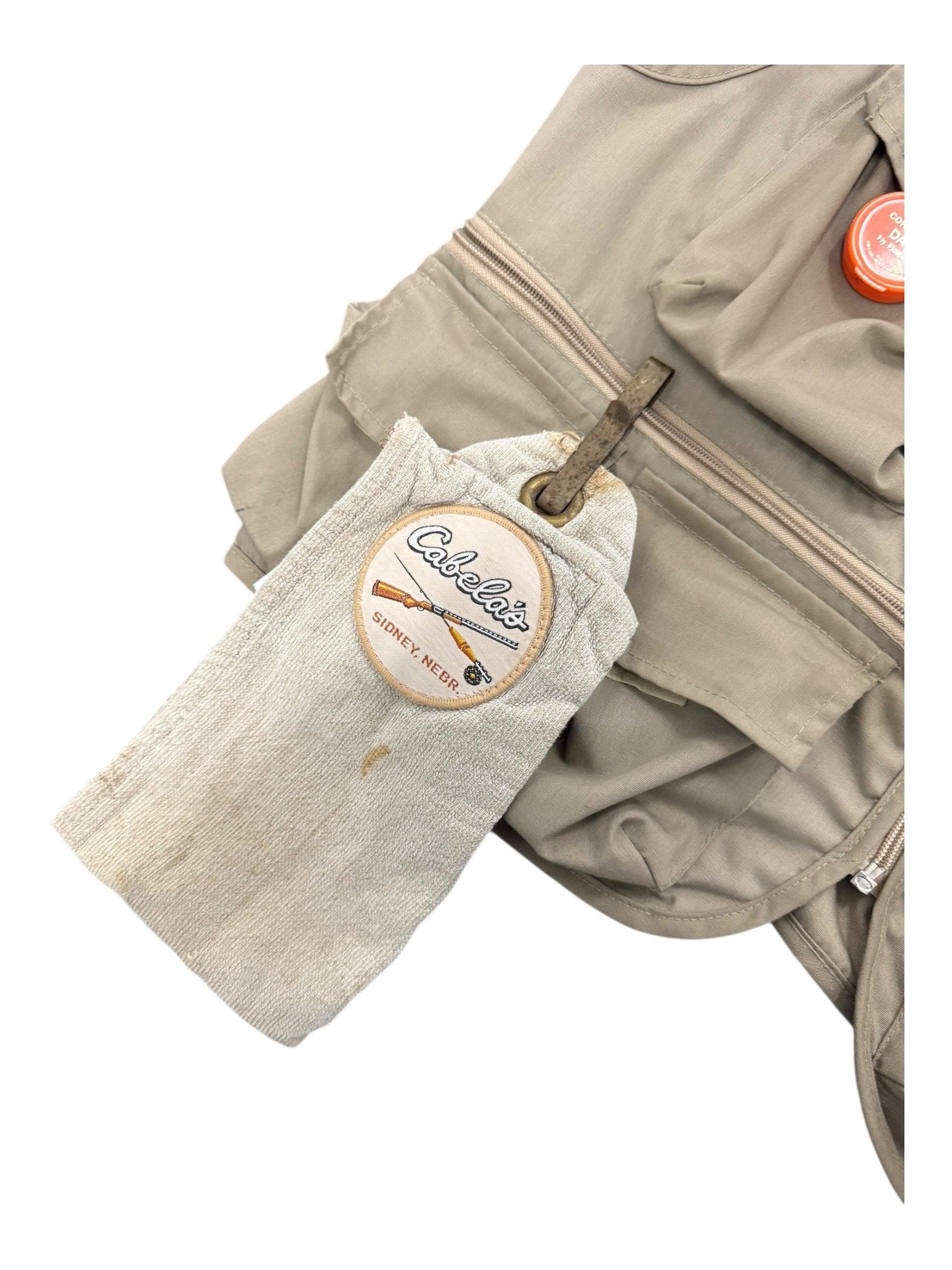 Columbia 80s Tan Outdoor Fly Fishing Vest Size