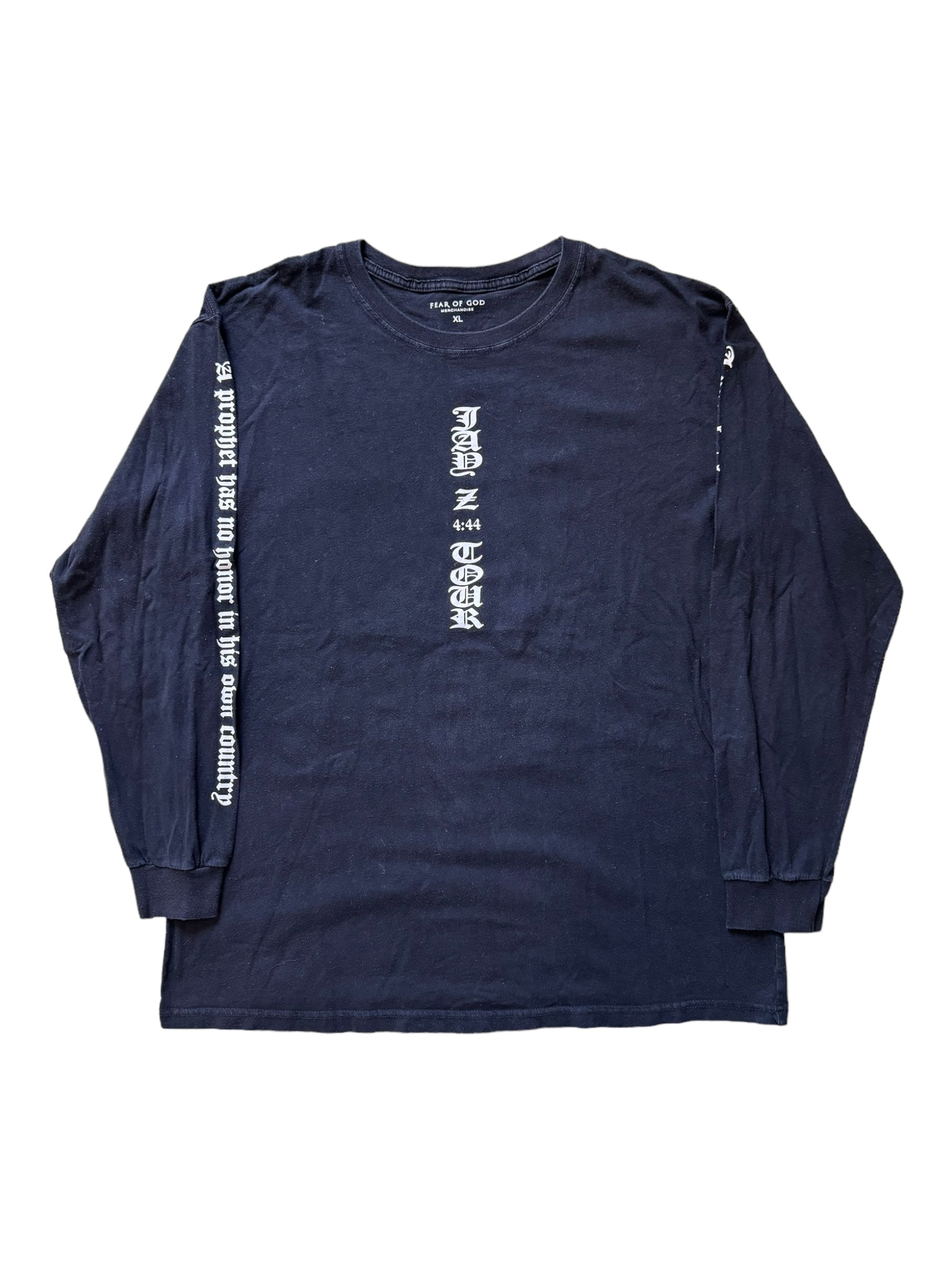 Fear of God Jay Z The Forum Tour 4:44 Long Sleeve XL Black