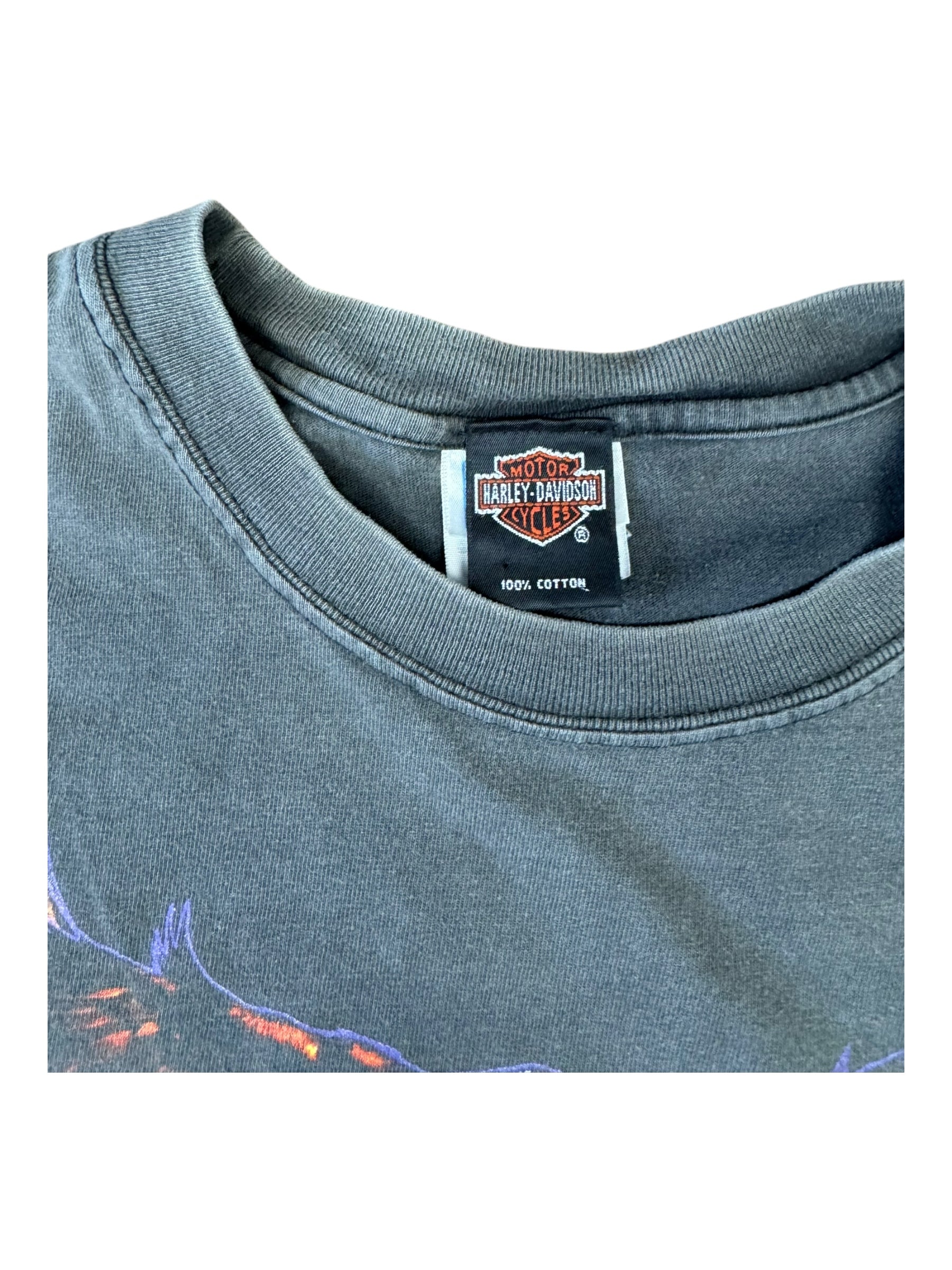 Harley Davidson 90s Eagle Flames Faded Size XL