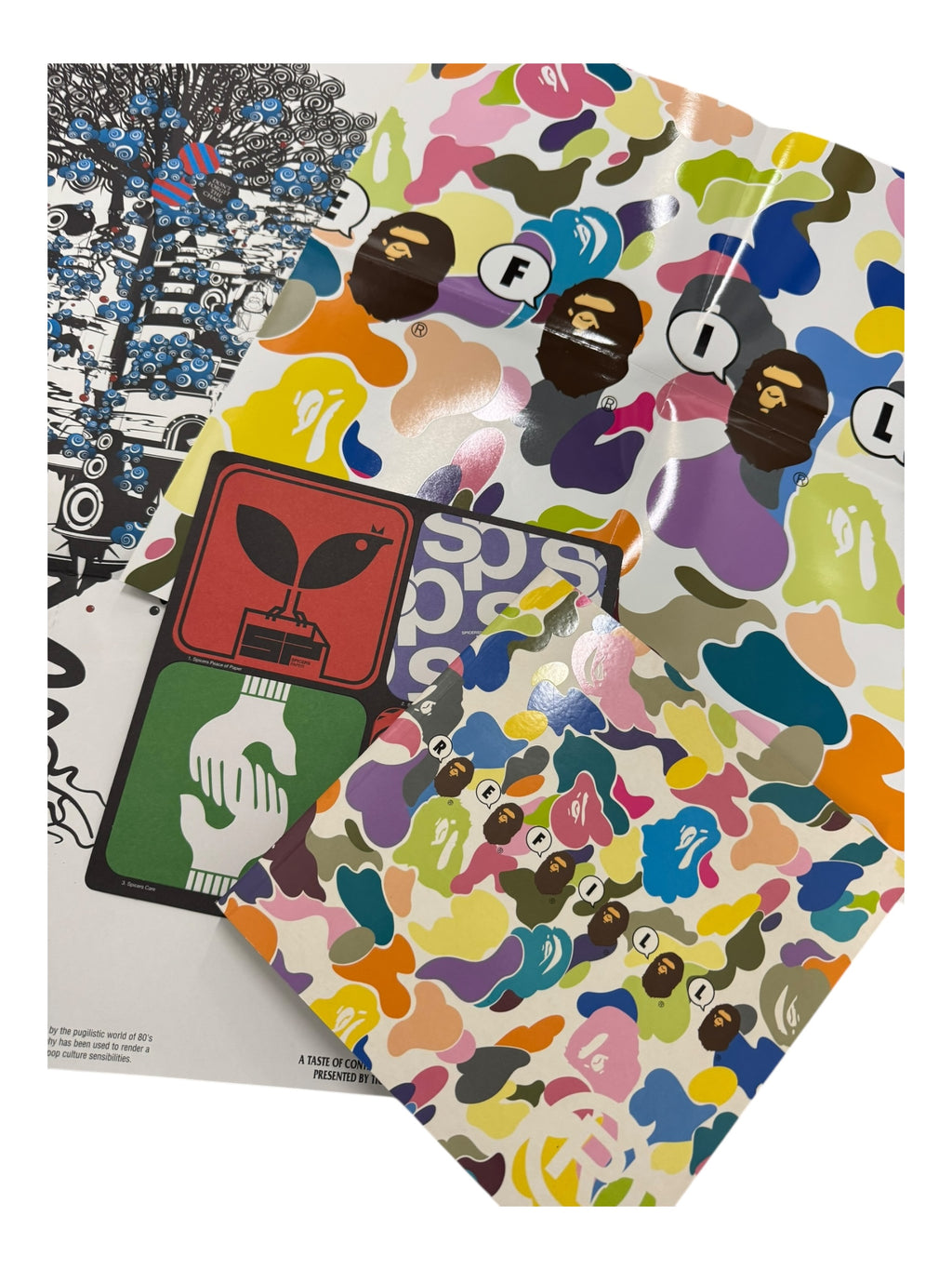 A Bathing Ape x REFILL 2003 James Lavelle Nigo MoWax Sorayama Poster & Coasters