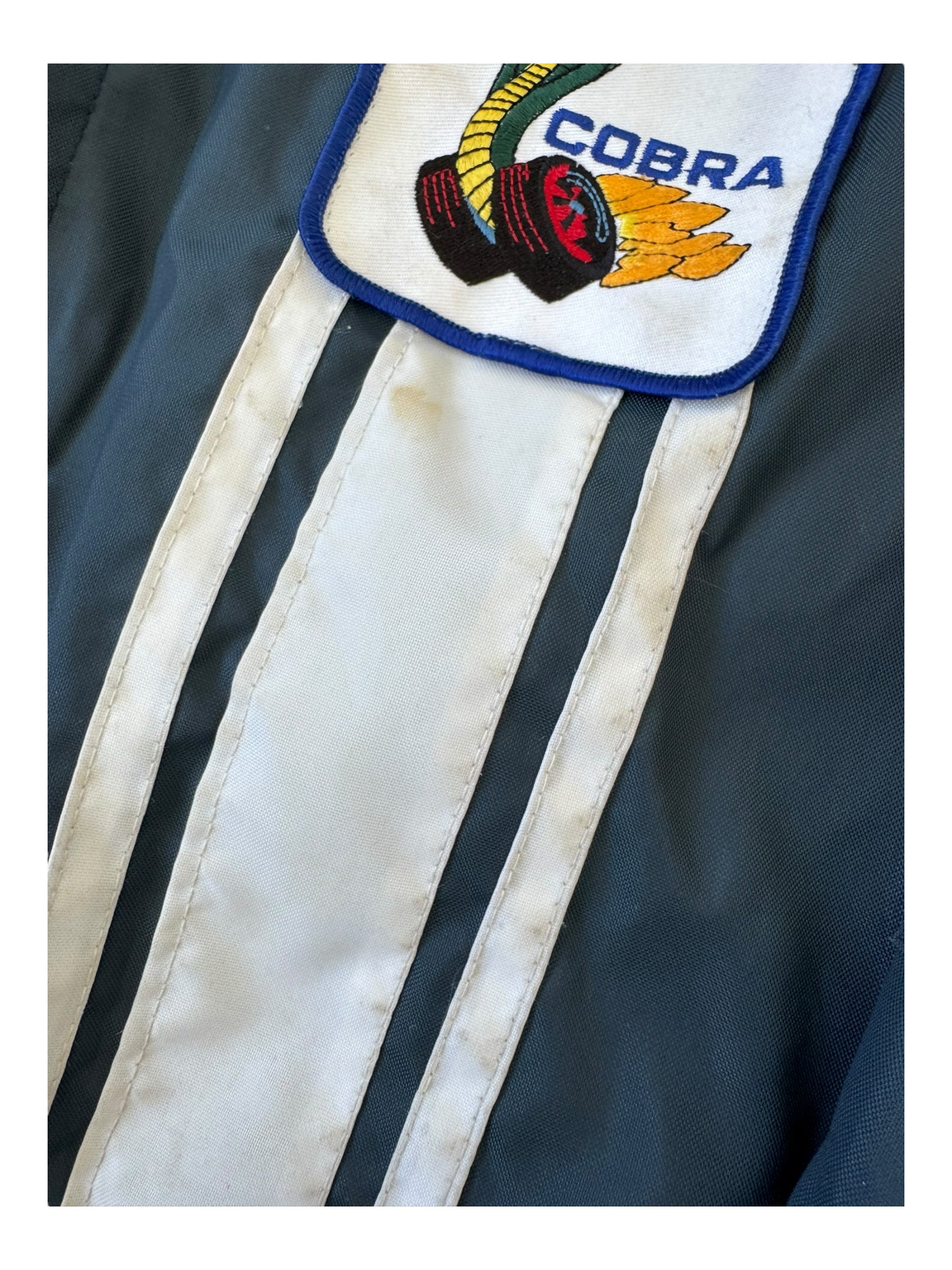 Ford Mustang Cobra Shelby Racing Jacket Black Sherpa Lined Size Large