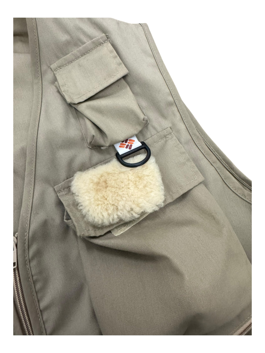 Columbia 80s Tan Outdoor Fly Fishing Vest Size