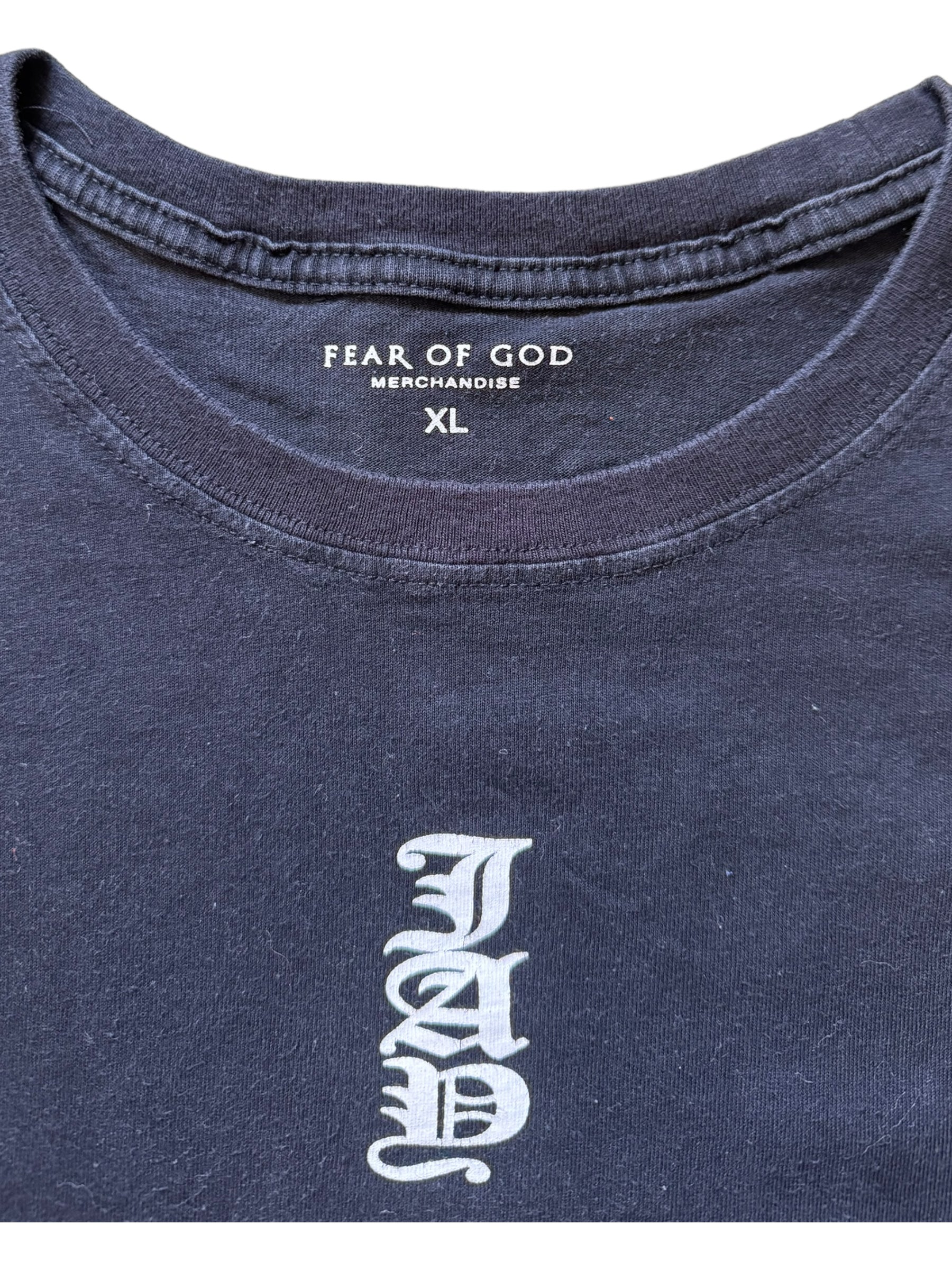 Fear of God Jay Z The Forum Tour 4:44 Long Sleeve XL Black