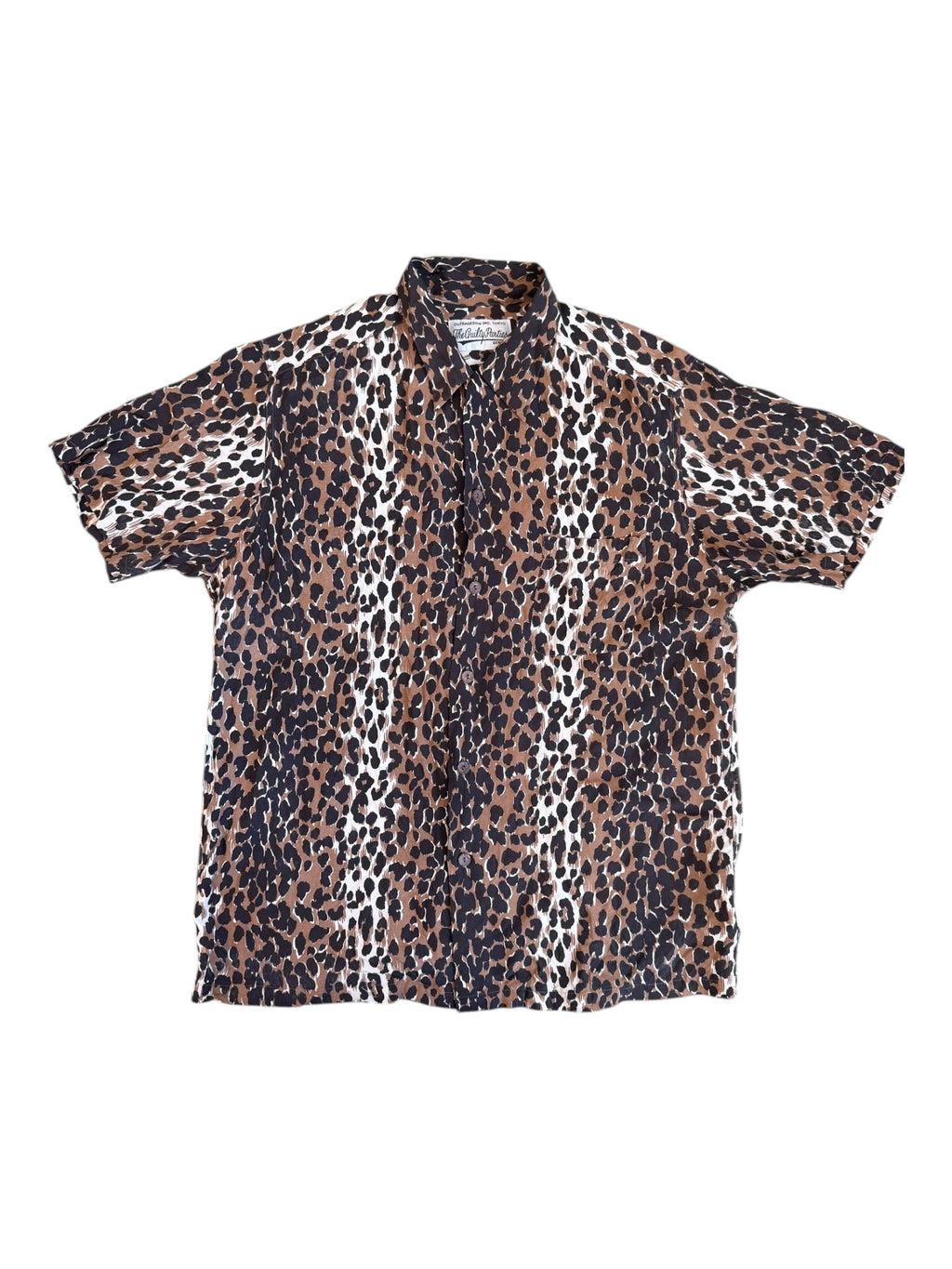 Wacko Maria Cheetah Hawaiian Short Sleeve Shirt Size Medium Guilty Parties