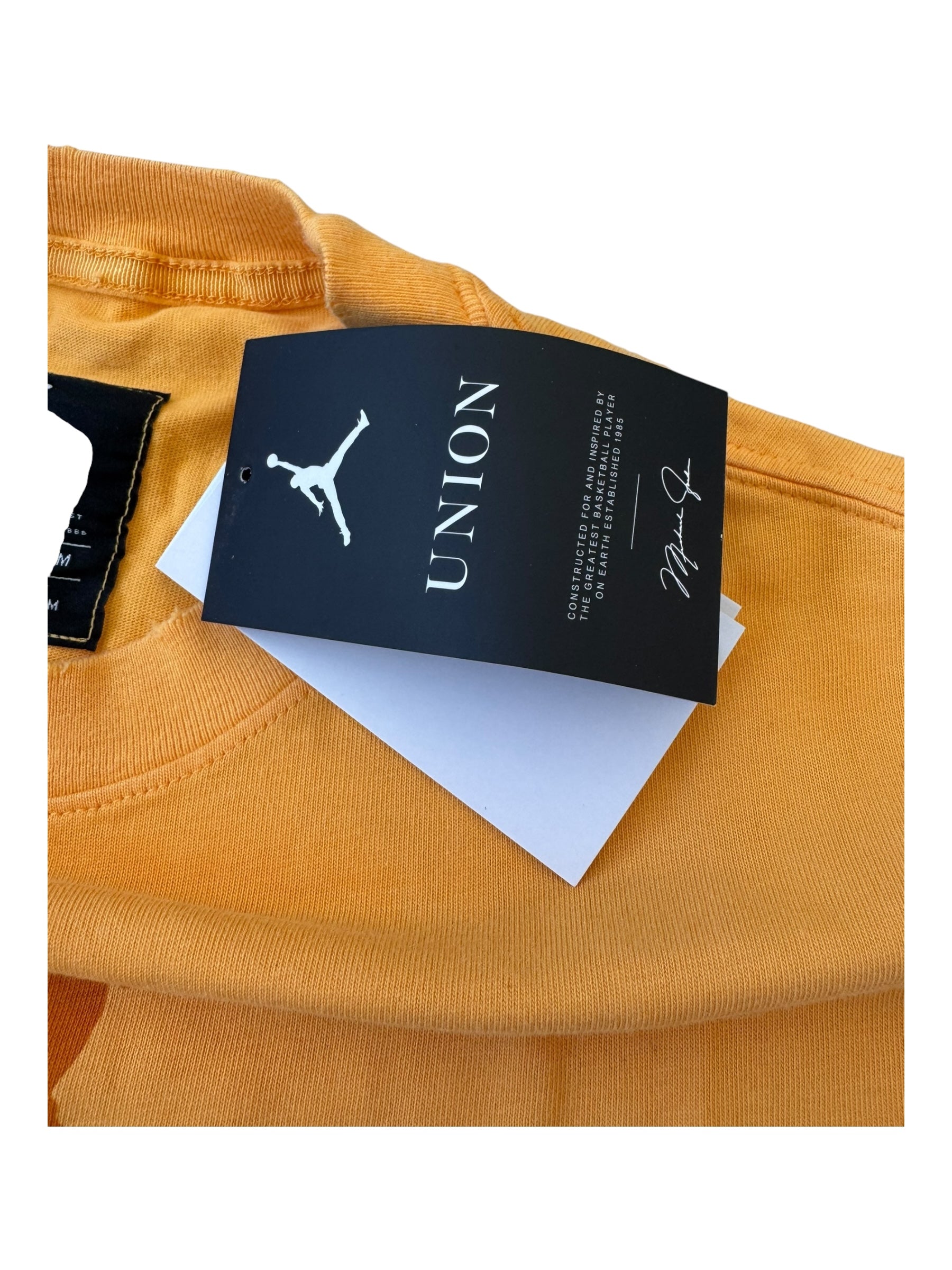 Union x Jordan Frontman Flight Yellow T-Shirt Size Medium New w/ Tags