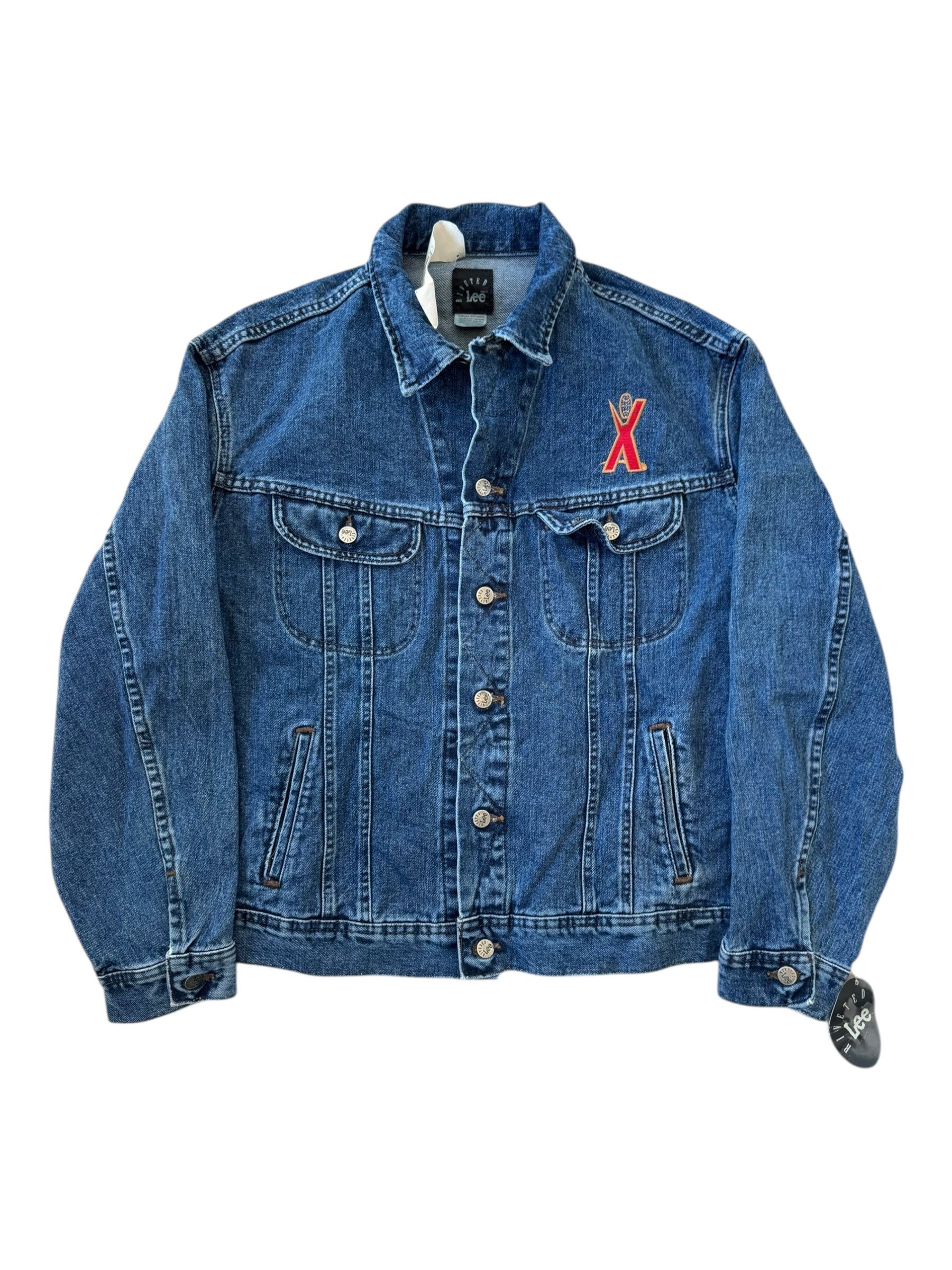 X Games 90s Crew Member Lee Riveted Denim Jacket ESPN Deadstock Size XL