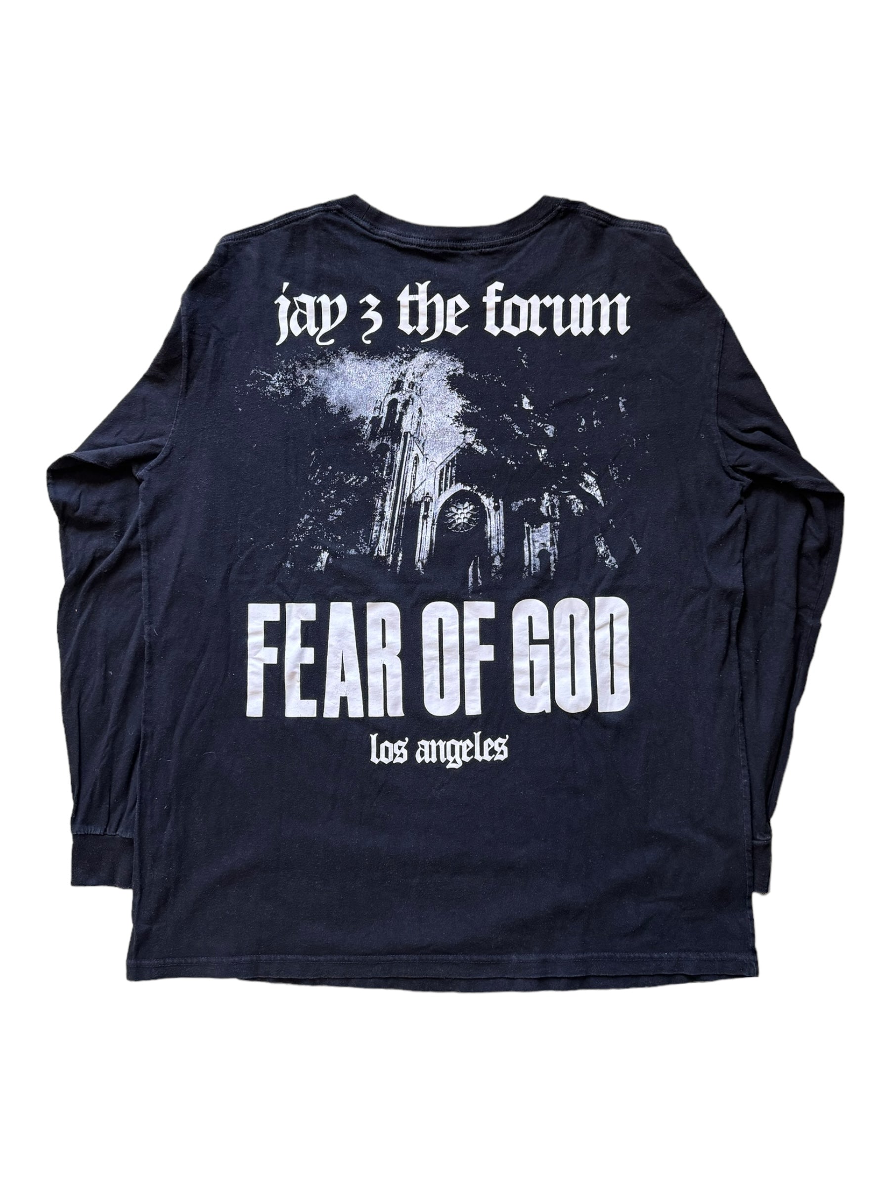 Fear of God Jay Z The Forum Tour 4:44 Long Sleeve XL Black