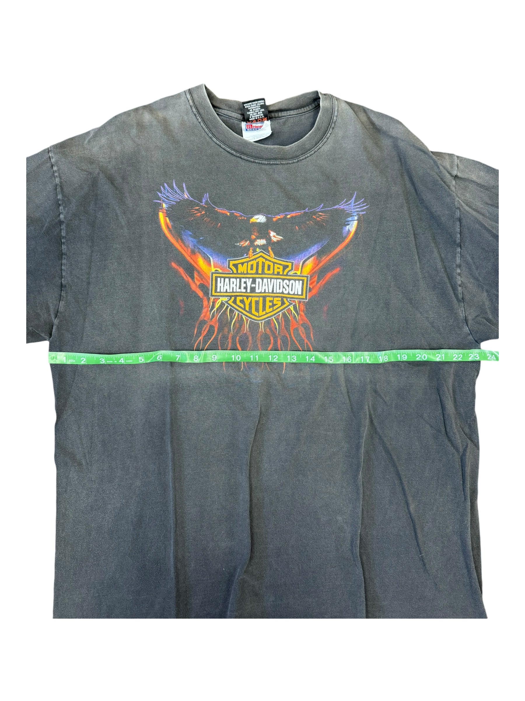 Harley Davidson 90s Eagle Flames Faded Size XL