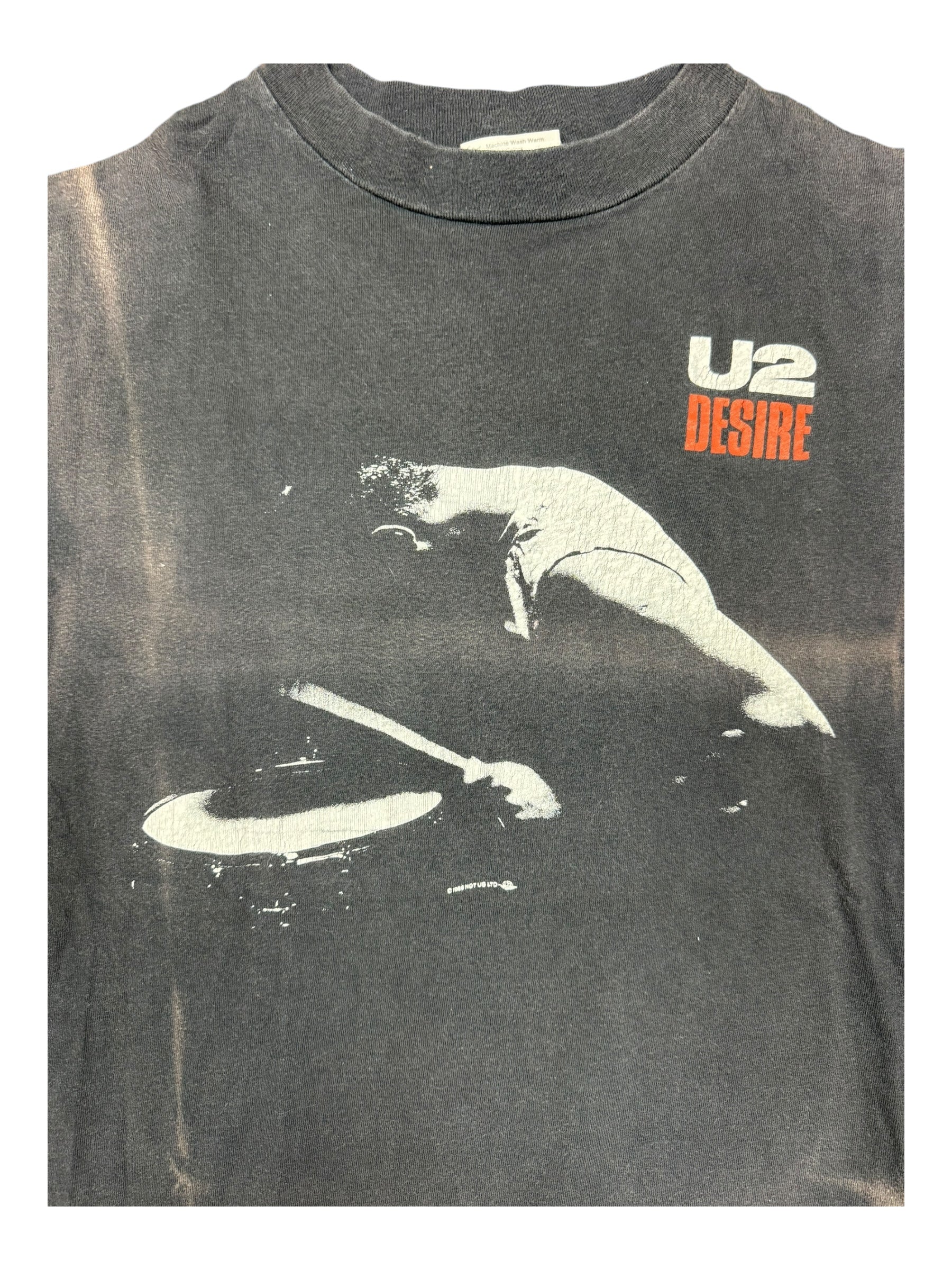 U2 1988 "Desire" Super Faded Size XLarge