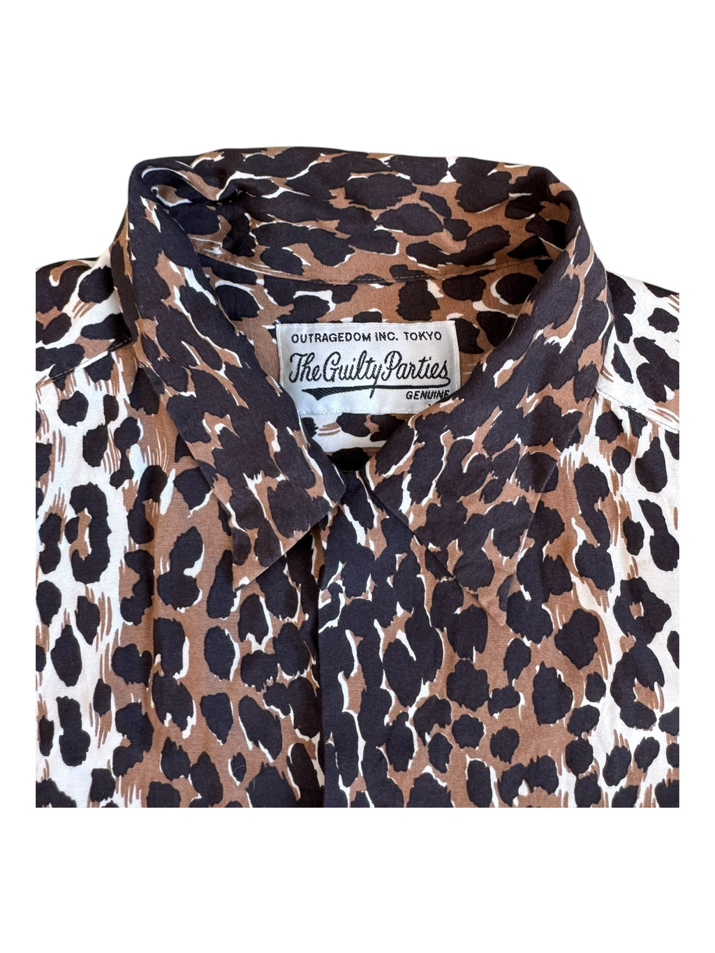 Wacko Maria Cheetah Hawaiian Short Sleeve Shirt Size Medium Guilty Parties