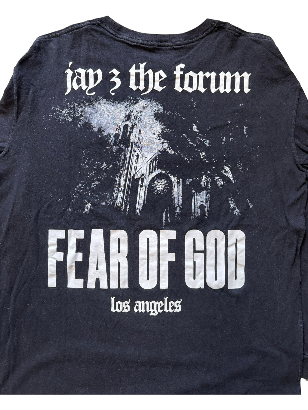 Fear of God Jay Z The Forum Tour 4:44 Long Sleeve XL Black