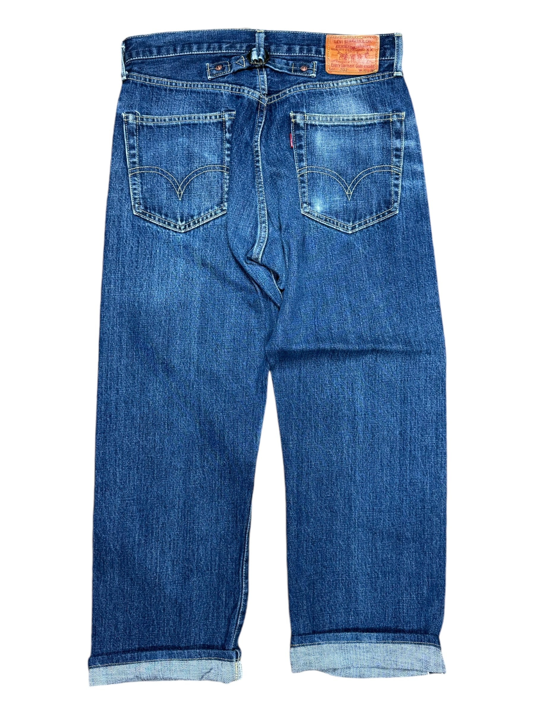 Levis 90s 702 XX Big E Selvedge Denim Jeans W31 Japan Blue 140th Rare