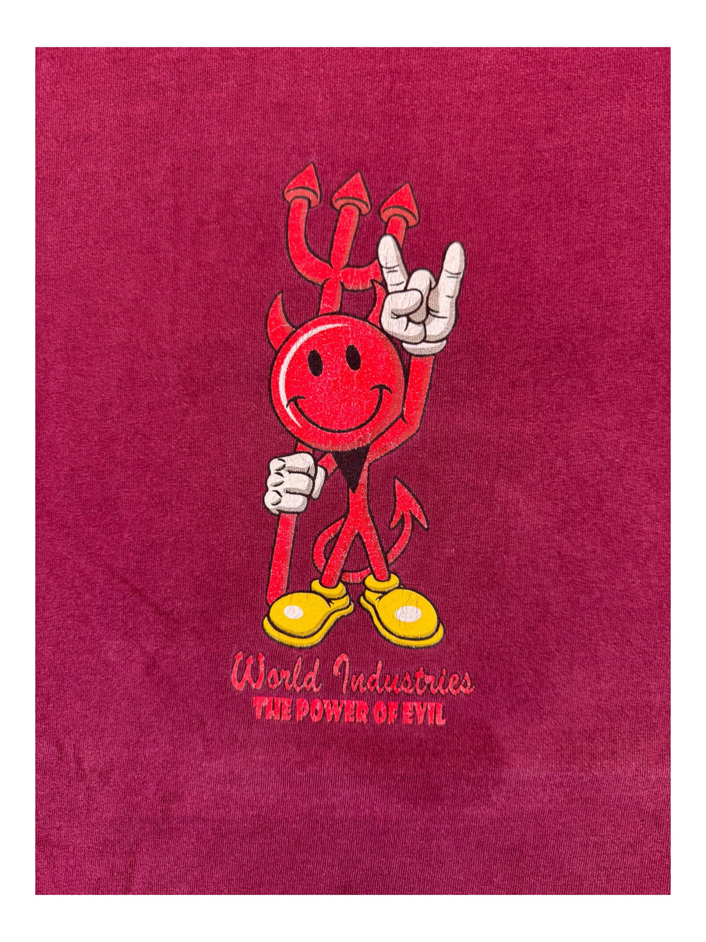 World Industries 90s Burgundy Devil Man Size Large