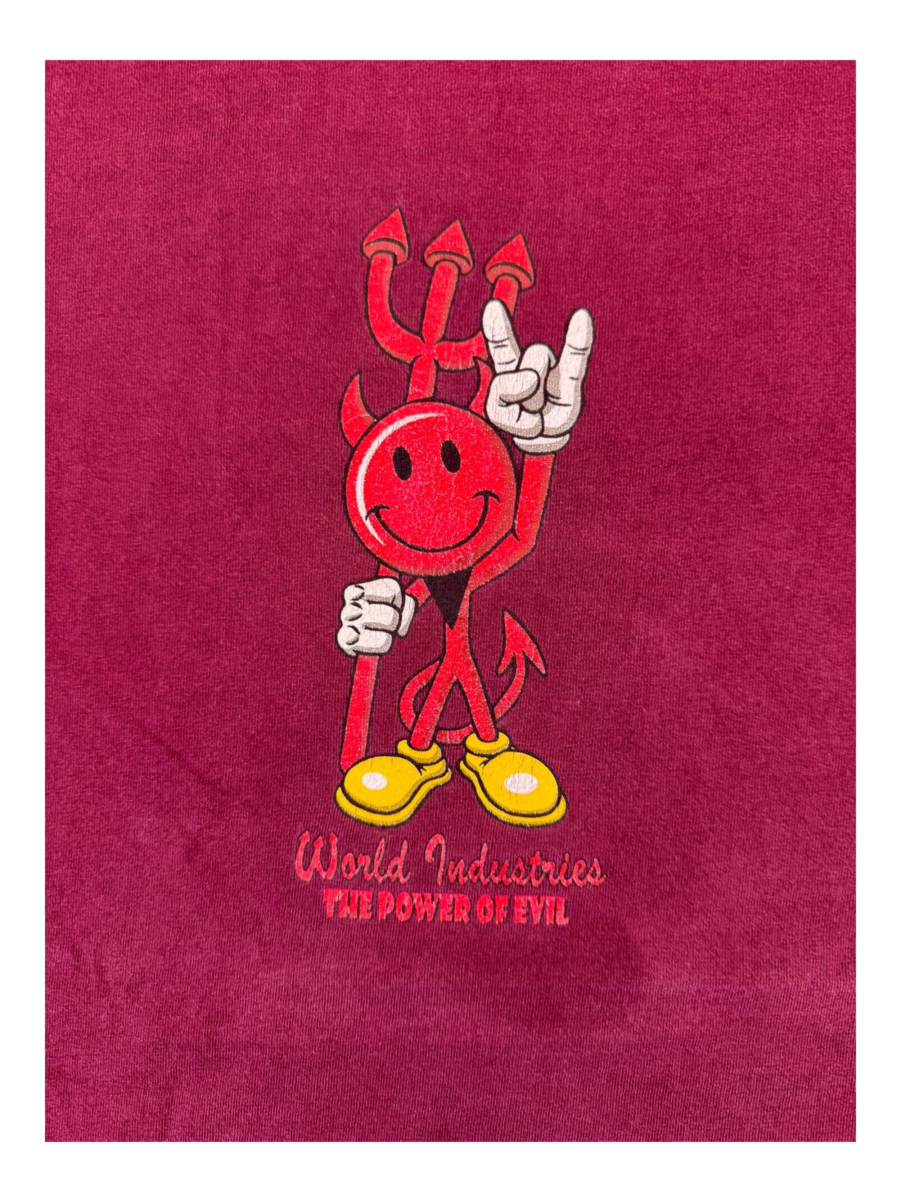 World Industries 90s Burgundy Devil Man Size Large