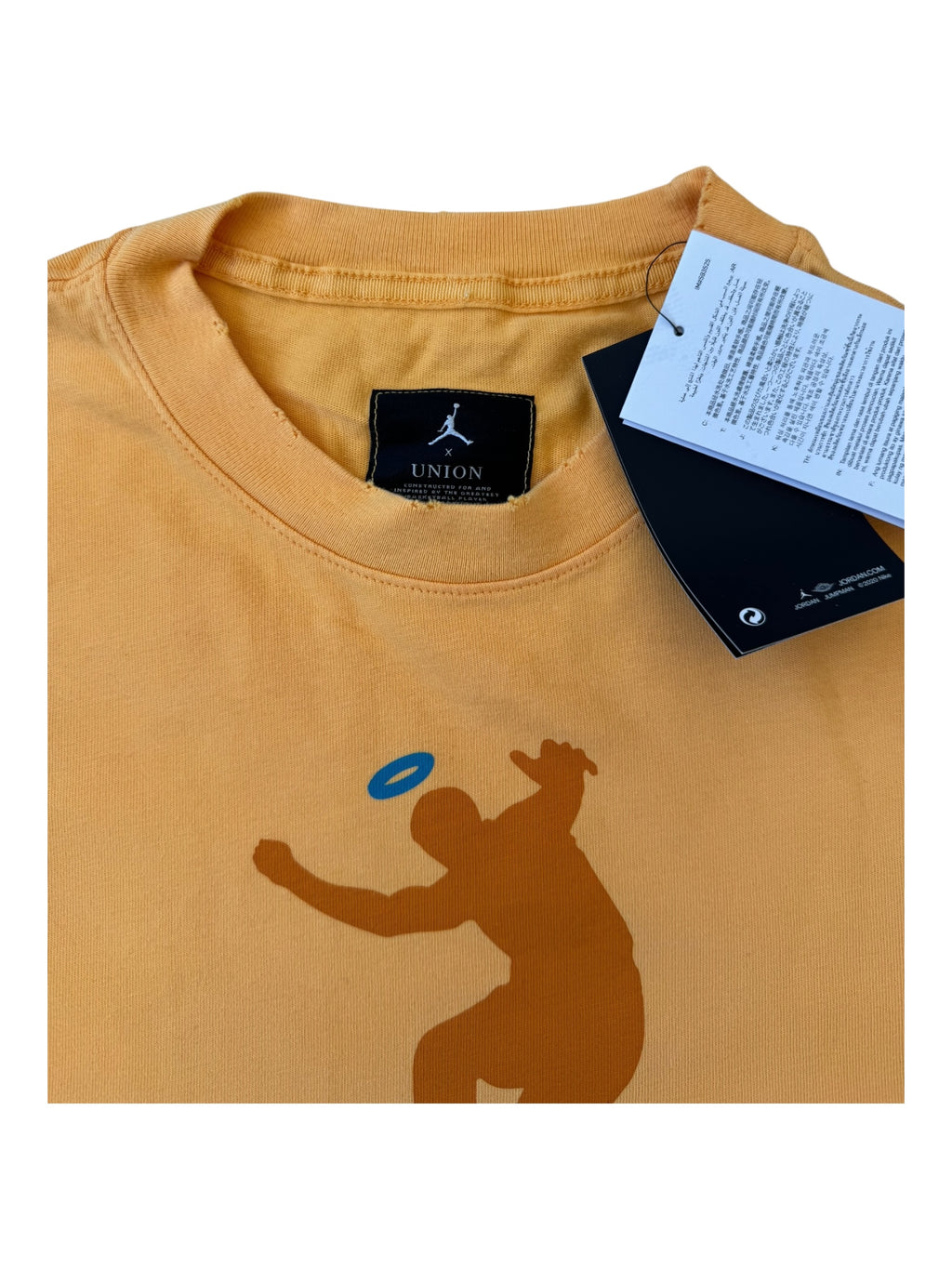 Union x Jordan Frontman Flight Yellow T-Shirt Size Medium New w/ Tags