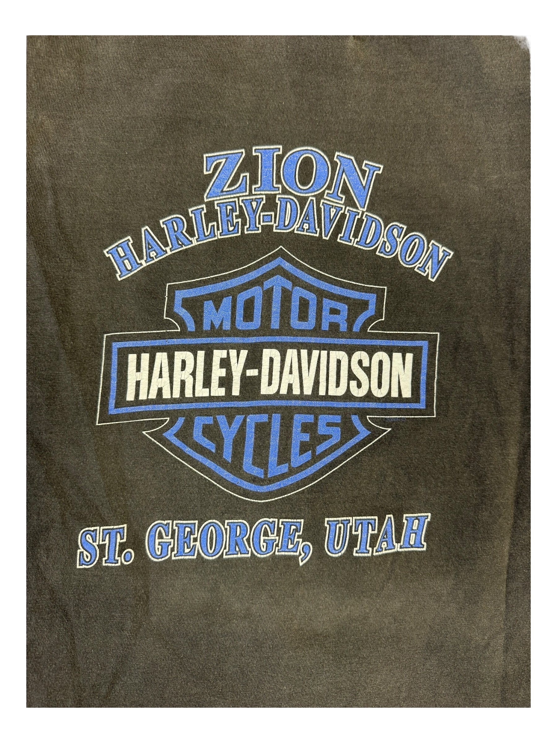 Harley Davidson 90s Eagle Flames Faded Size XL