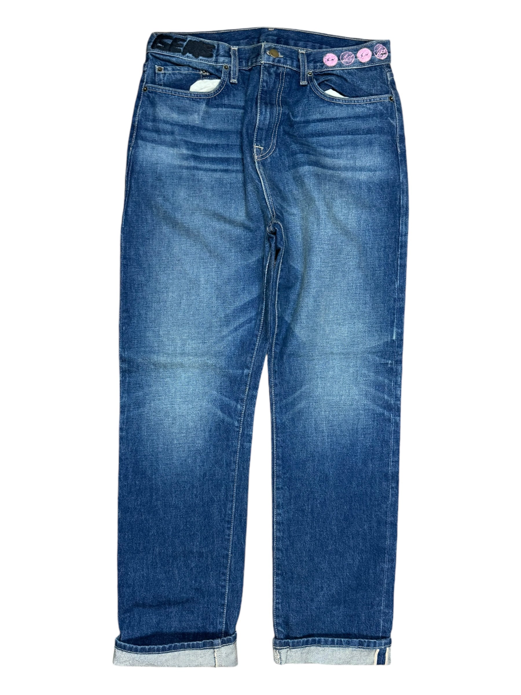 Cactus Jack x Fragment Design Denim Jeans Sz 32 Selvedge Embroidered