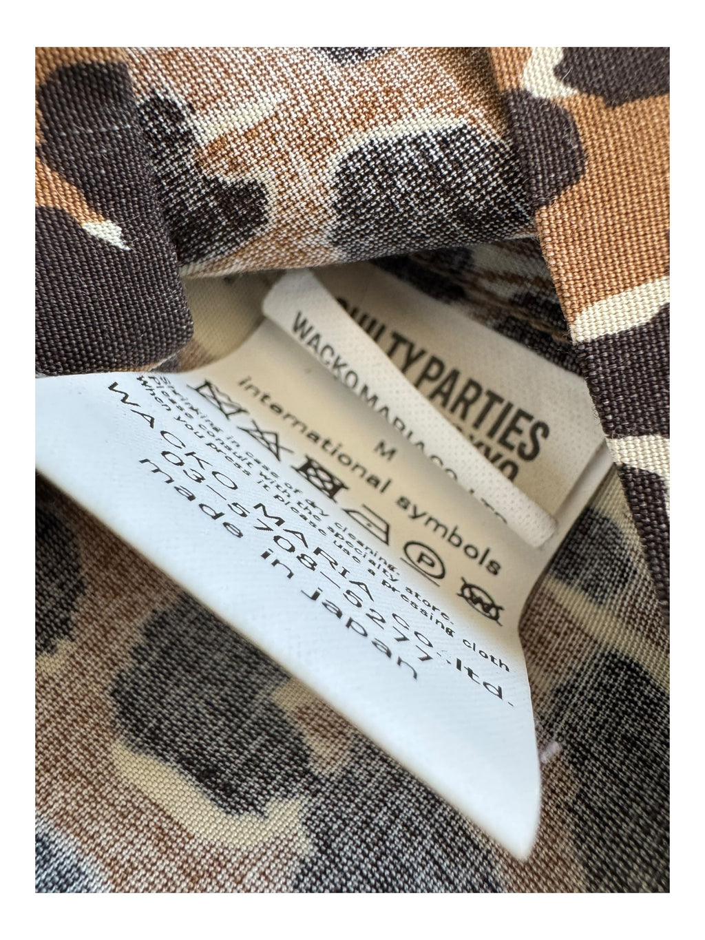 Wacko Maria Cheetah Hawaiian Short Sleeve Shirt Size Medium Guilty Parties