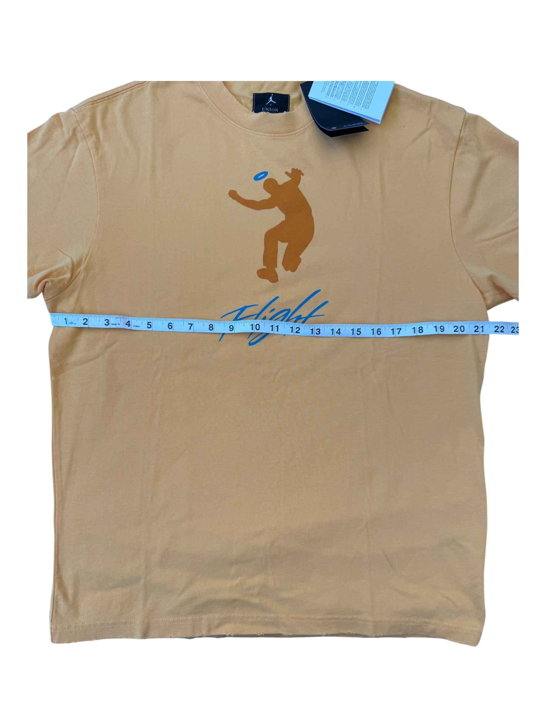 Union x Jordan Frontman Flight Yellow T-Shirt Size Medium New w/ Tags